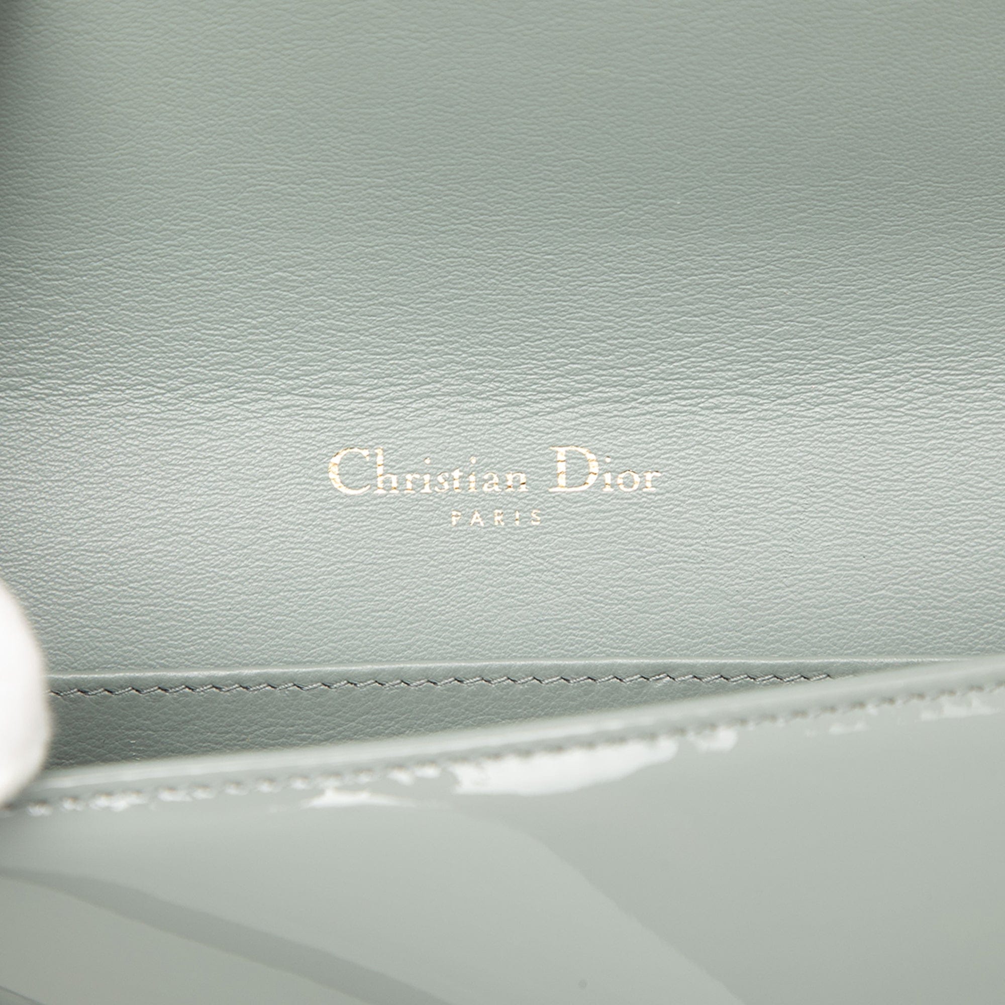 Dior Patent Cannage Lady Dior Wallet On Chain
