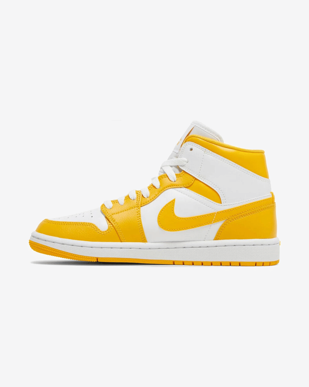 NIKE AIR JORDAN1 MID WMNS WHITE UNIVERSITY GOLD