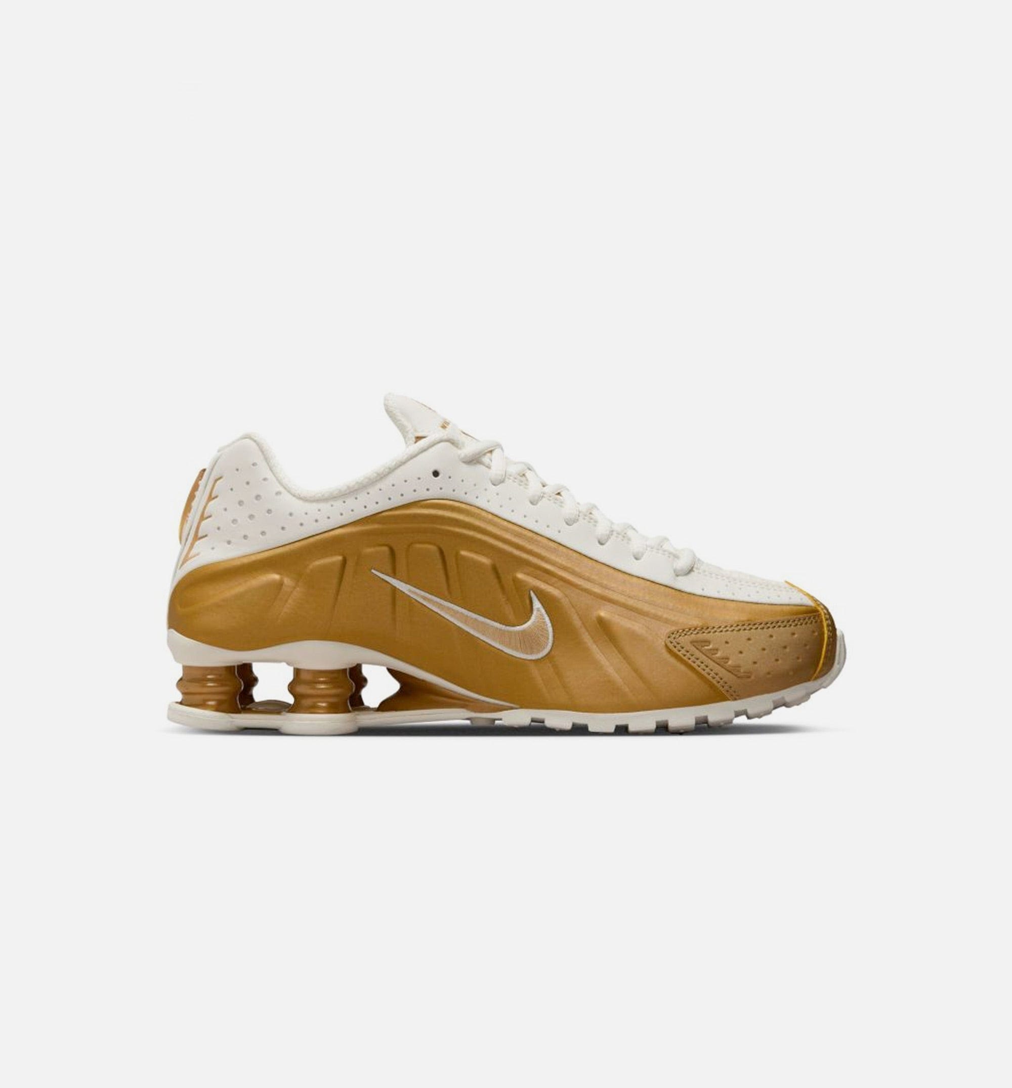 Nike Shox R4 Womens Running Shoe - Soft Pearl/Metallic Gold