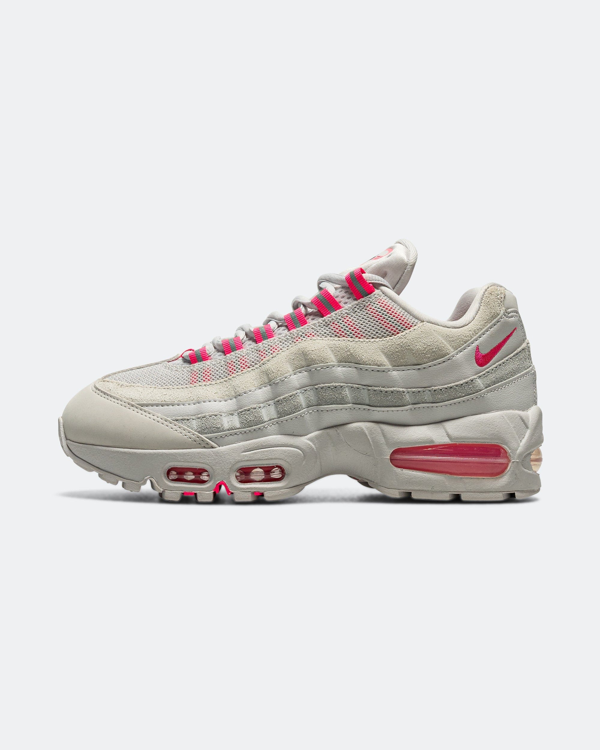 Nike Womens Air Max 95 Big Bubble - Vast Grey/Hyper Pink - Pure Platinum