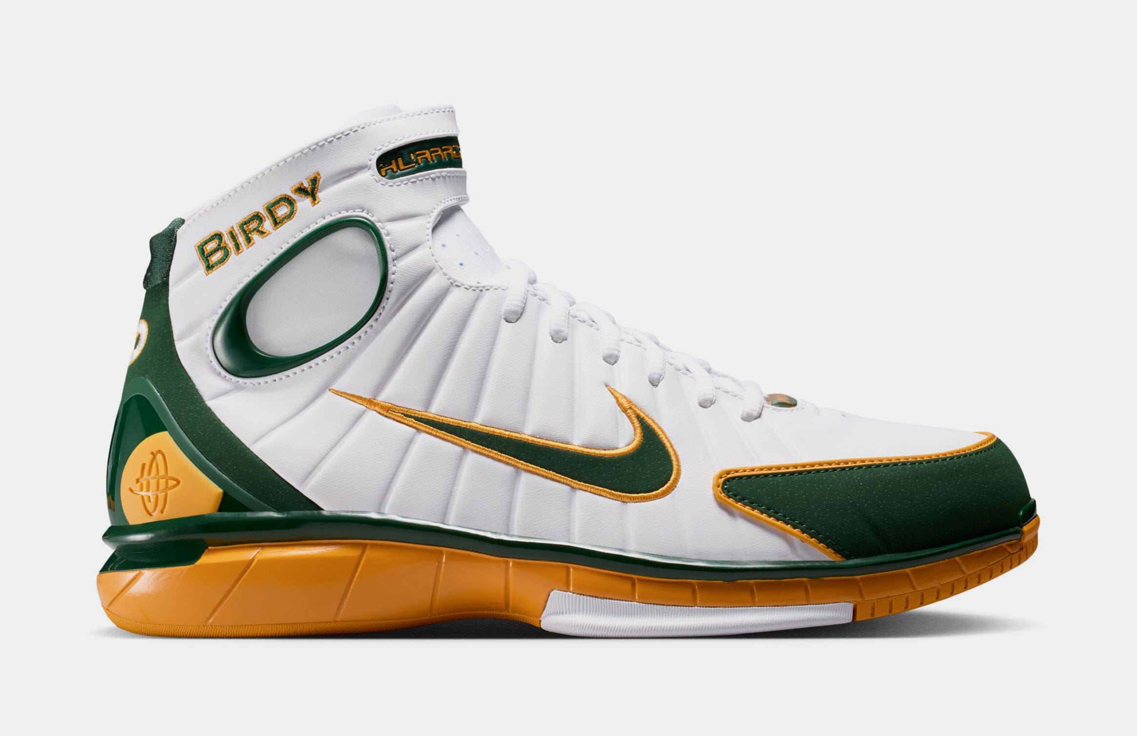Nike Air Zoom Huarache 2K4 Sue Bird Mens Basketball Shoes (White/Deer Forest/Canyon Gold)