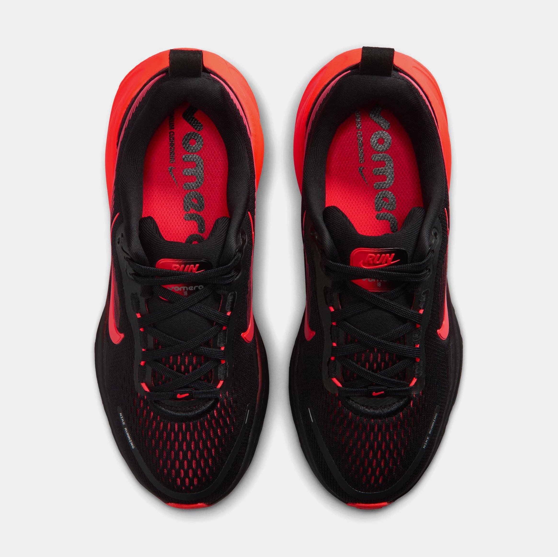 Nike Vomero 18 Grade School Running Shoes (Black/Bright Crimson/University Red)