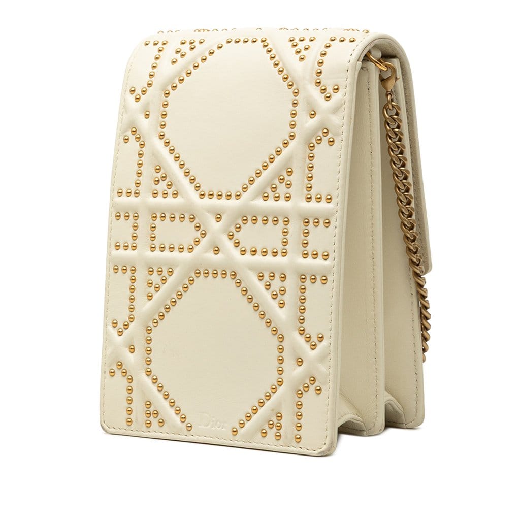 Dior Studded Lambskin Vertical Diorama Crossbody