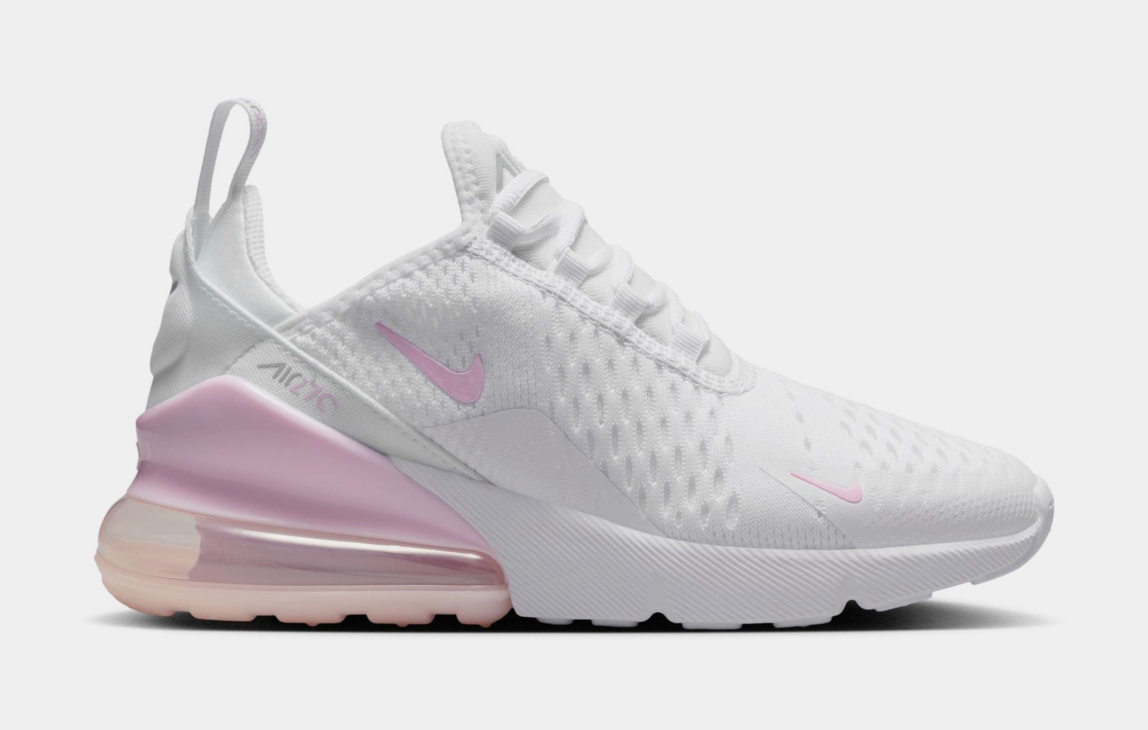 Nike Air Max 270 Grade School Lifestyle Shoes (White/Anthracite/Hot Fuchsia)