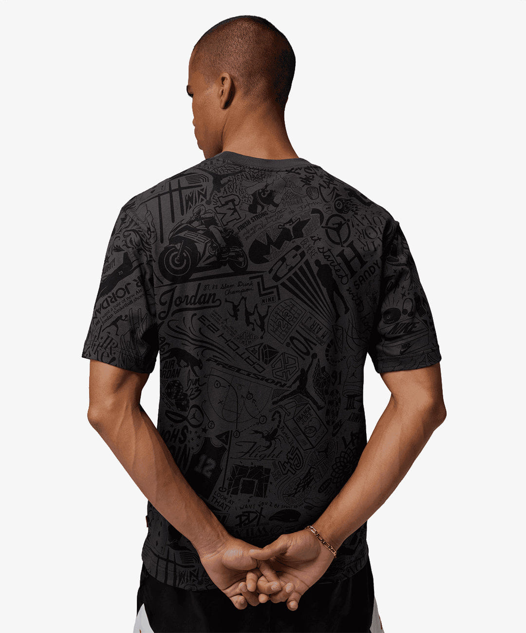 Air Jordan JORDAN | BROOKLYN SHORT SLEEVE T - SHIRT { BLACK/UNIVERSITY RED