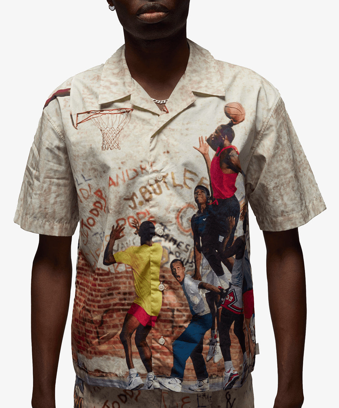 Air Jordan Jordan | AIR JORDAN CAMP SHIRT { OFF WHITE/MULTI