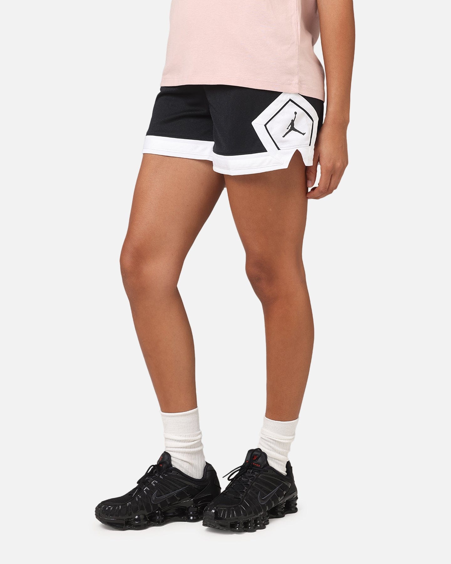 Air Jordan Jordan Women's 4" Diamond Shorts Black/White/White