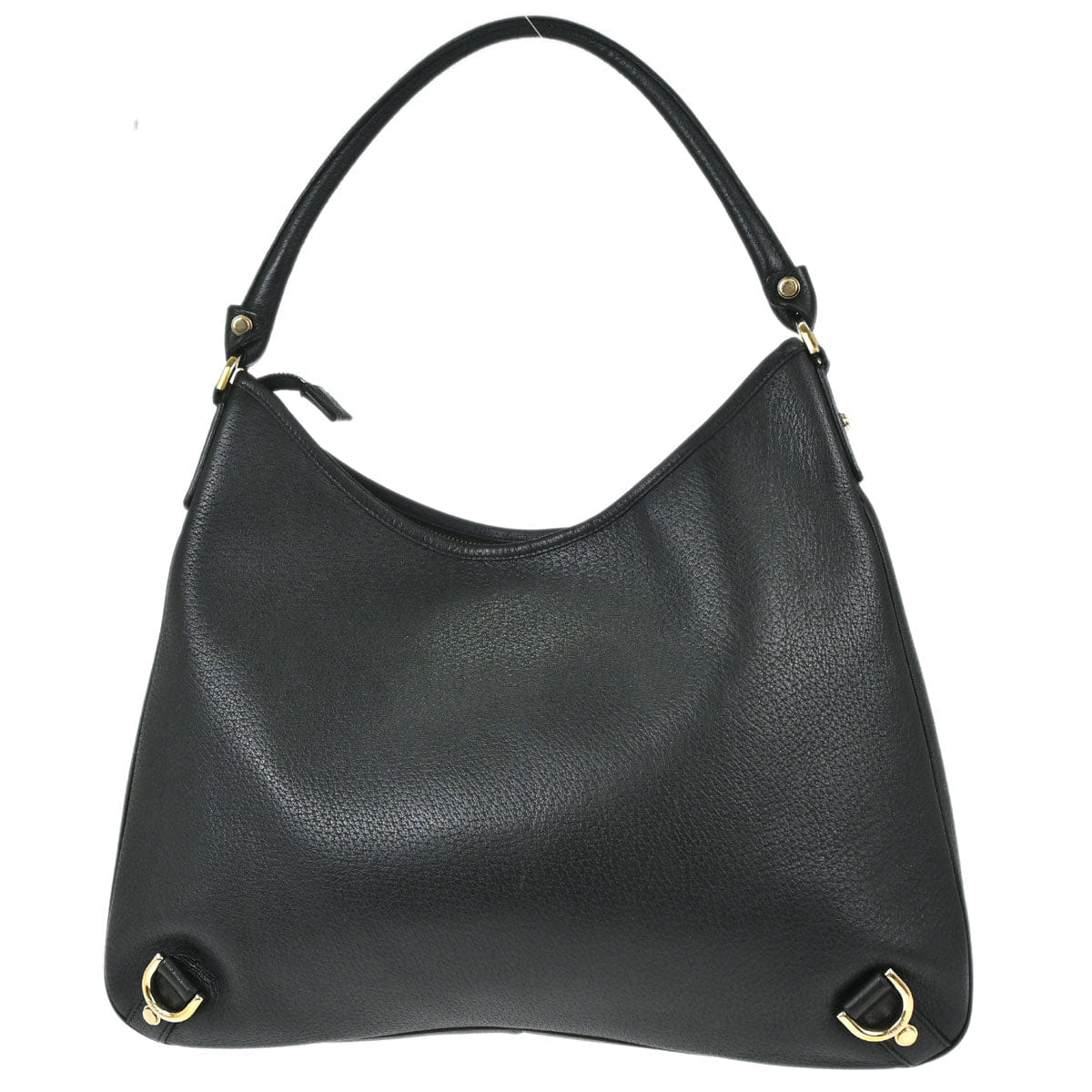 Gucci Black Leather Abbey D - ring Handbag