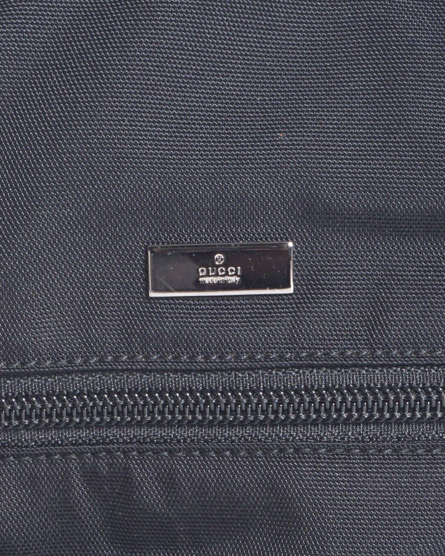 Gucci Black Nylon Mini Drawstring Bucket Handbag