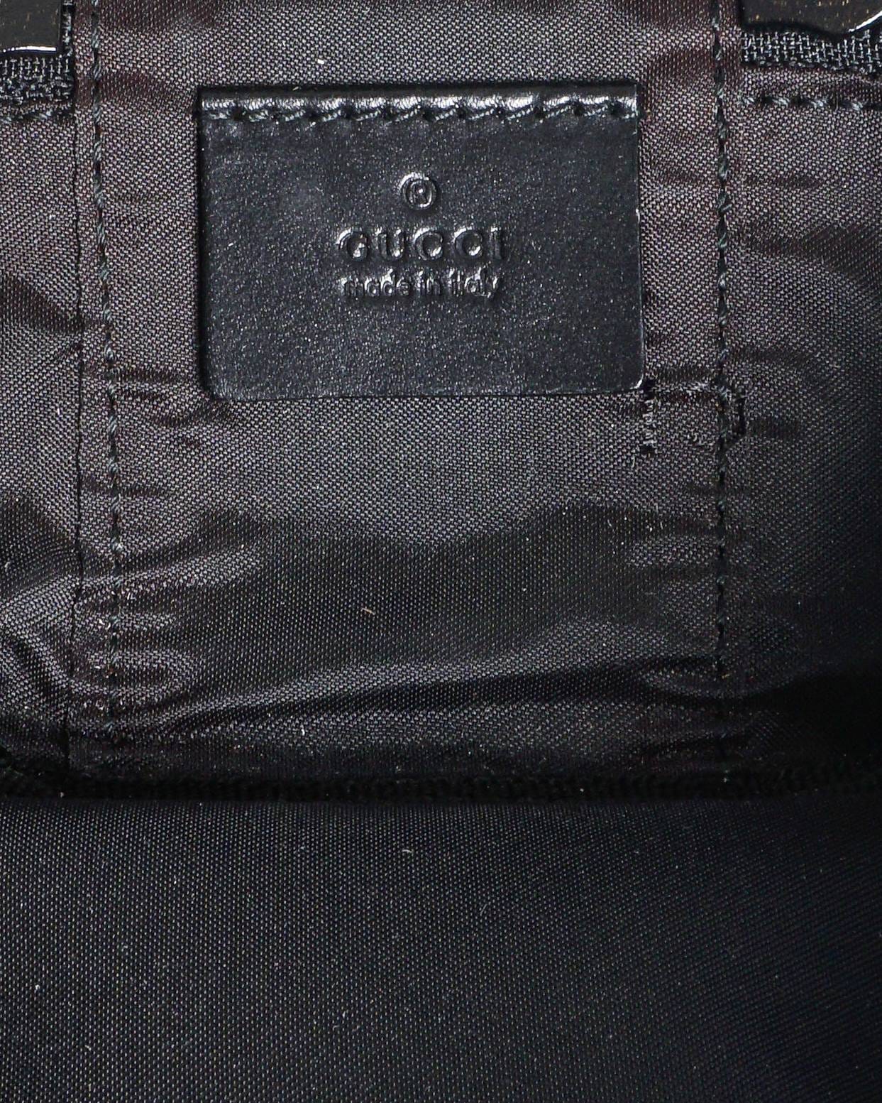 Gucci Black Nylon Mini Drawstring Bucket Handbag