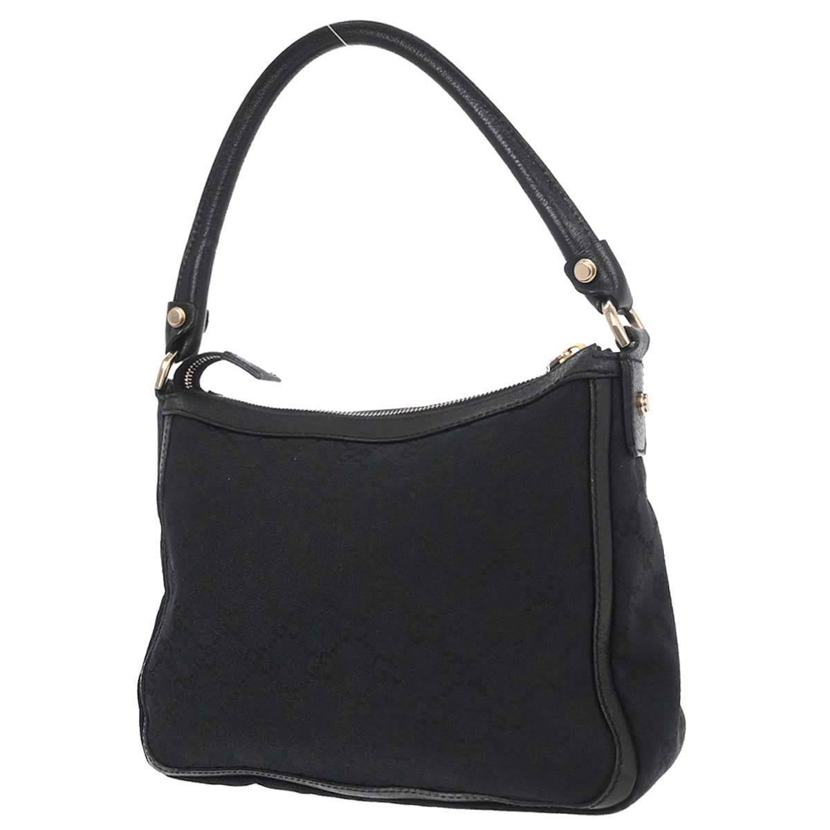 Gucci Black Canvas GG Handbag
