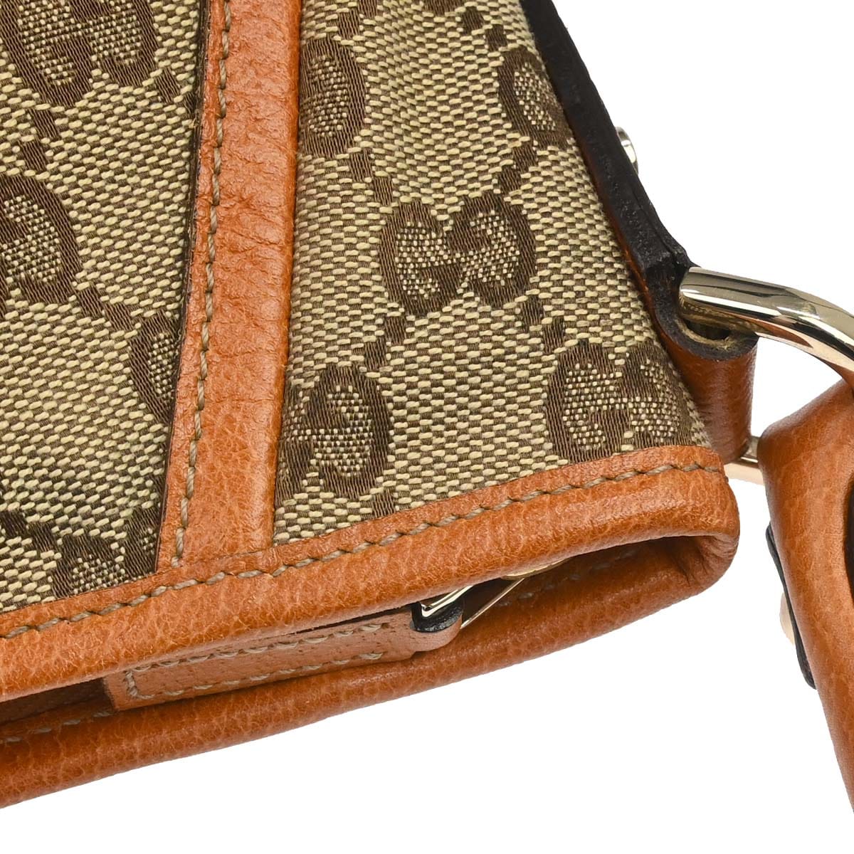 Gucci Beige Canvas GG Abbey D - Ring Handbag