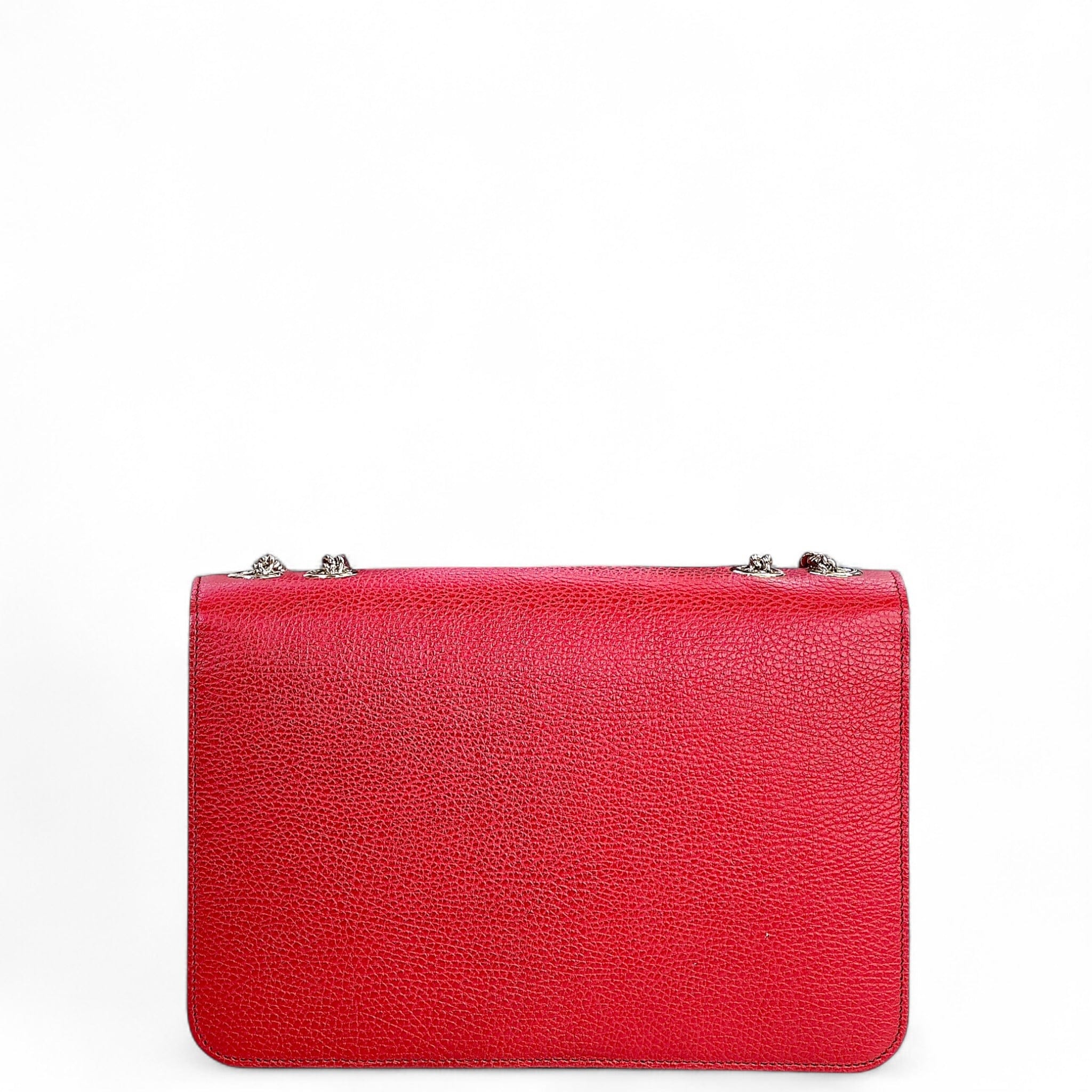 Gucci Interlocking G Red Leather Handbag