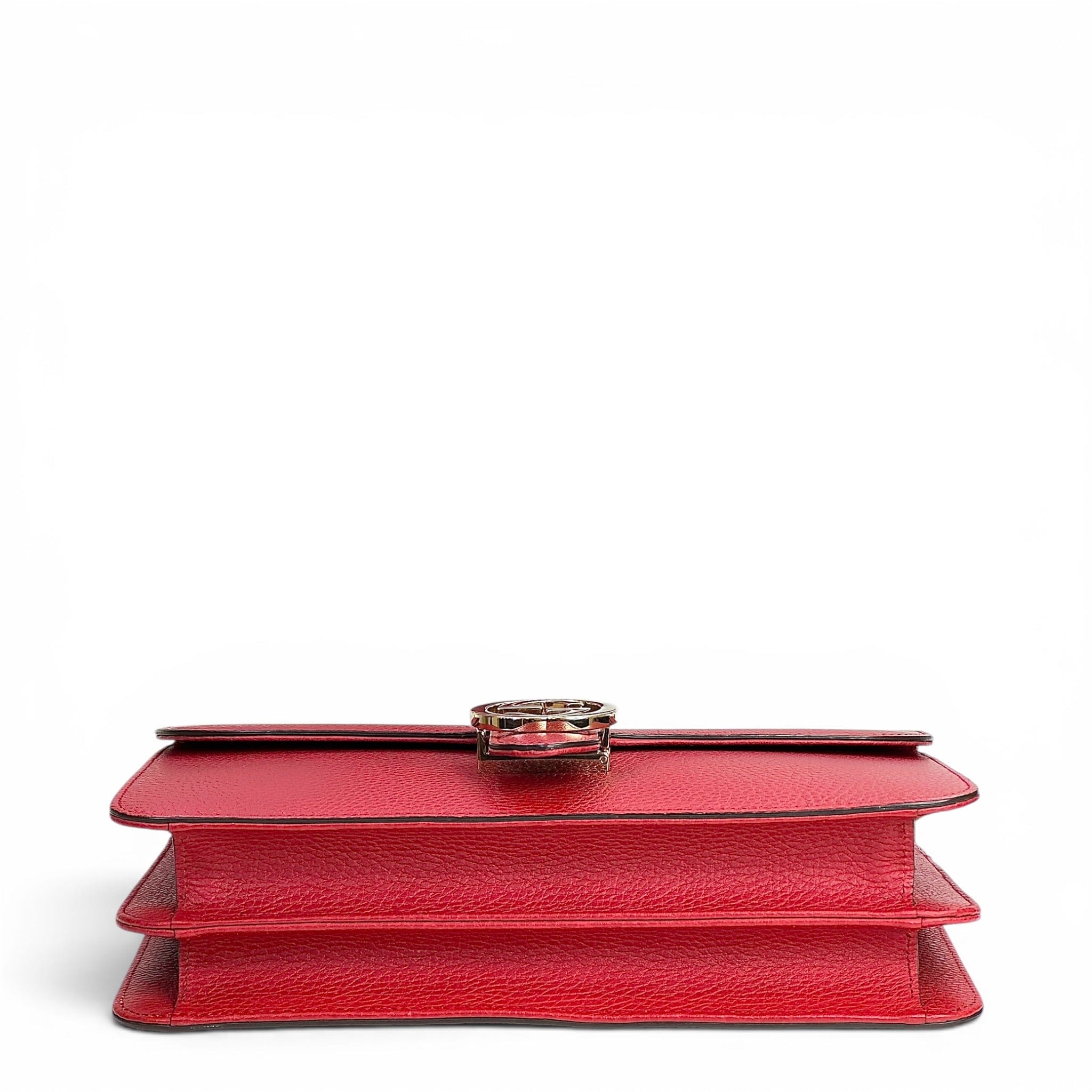 Gucci Interlocking G Red Leather Handbag