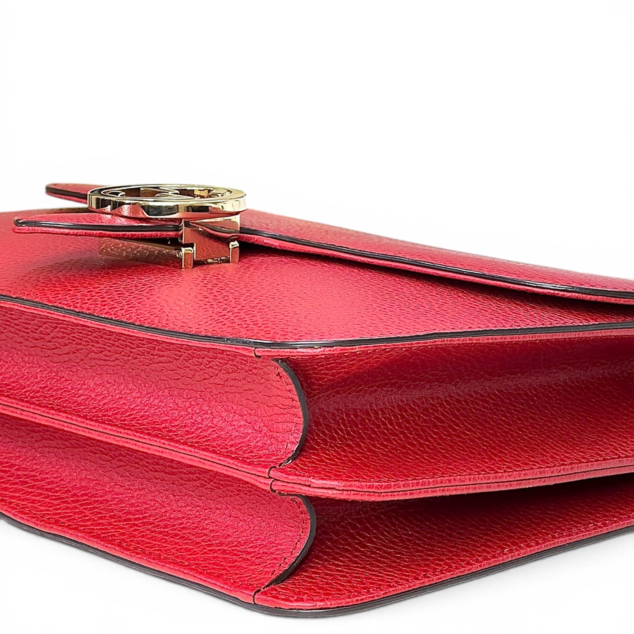 Gucci Interlocking G Red Leather Handbag