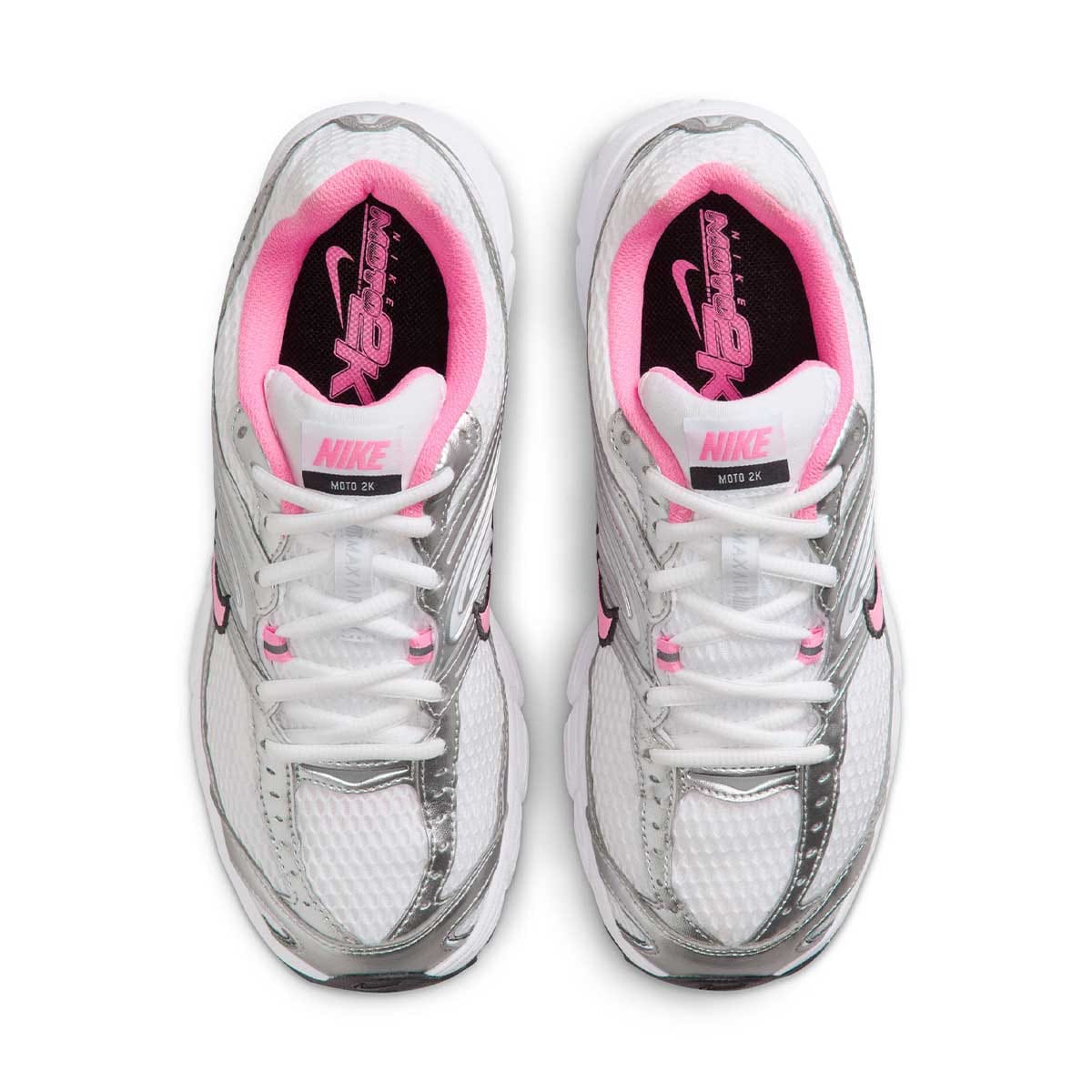 Nike Wmns Air Max Moto 2K White/Metallic Silver/Black/Pink Spell