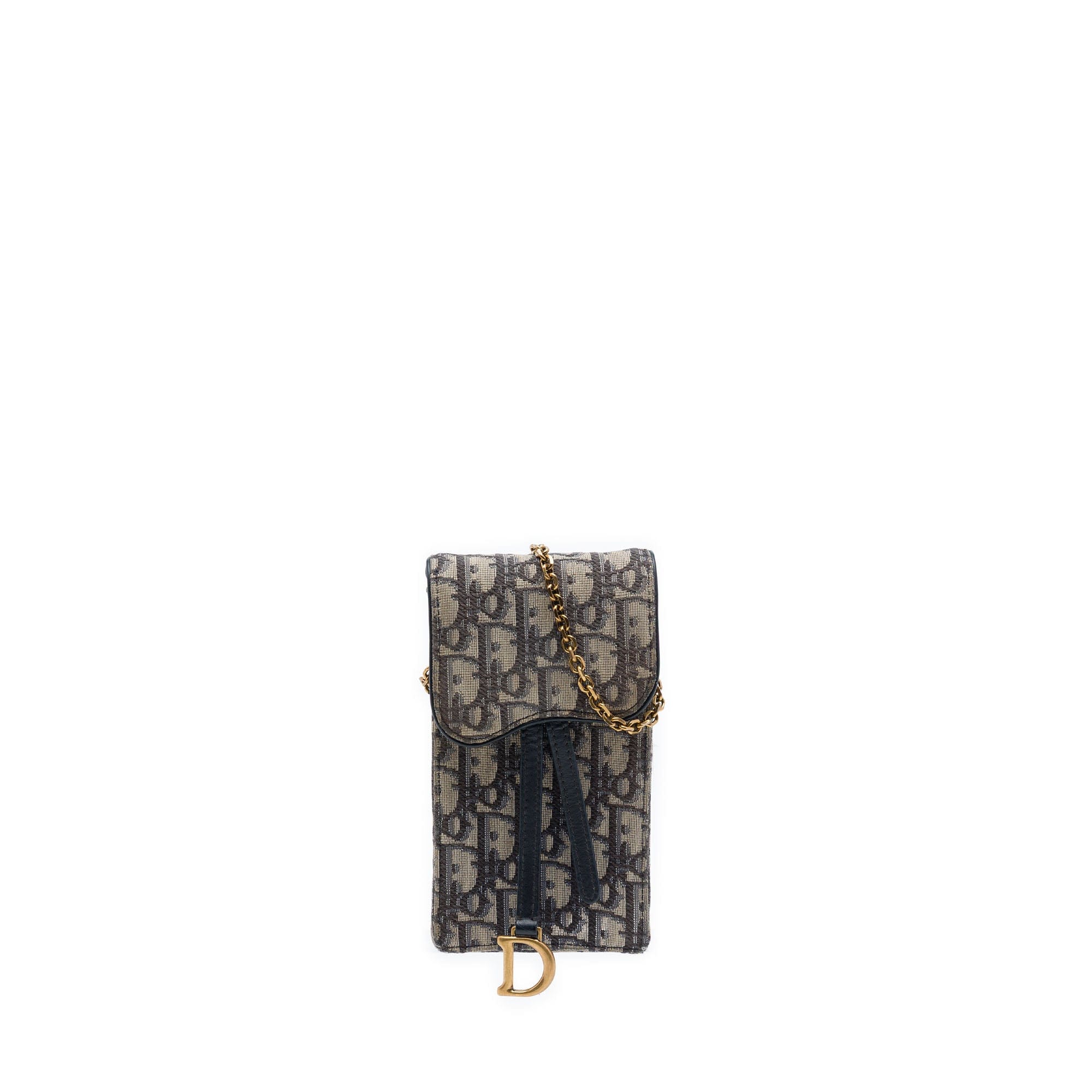 Dior Oblique Canvas Saddle Phone Holder Crossbody