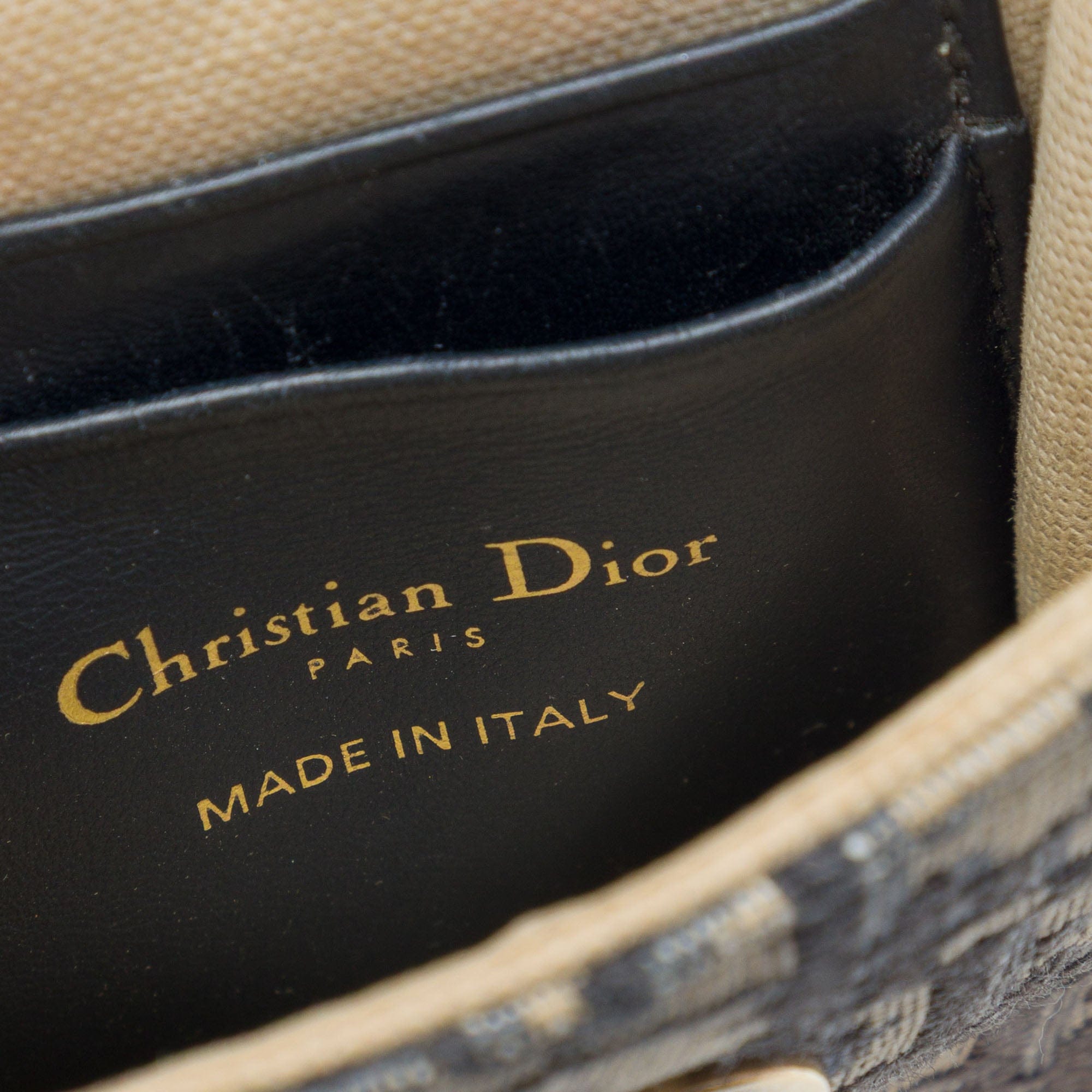 Dior Oblique Canvas Saddle Phone Holder Crossbody