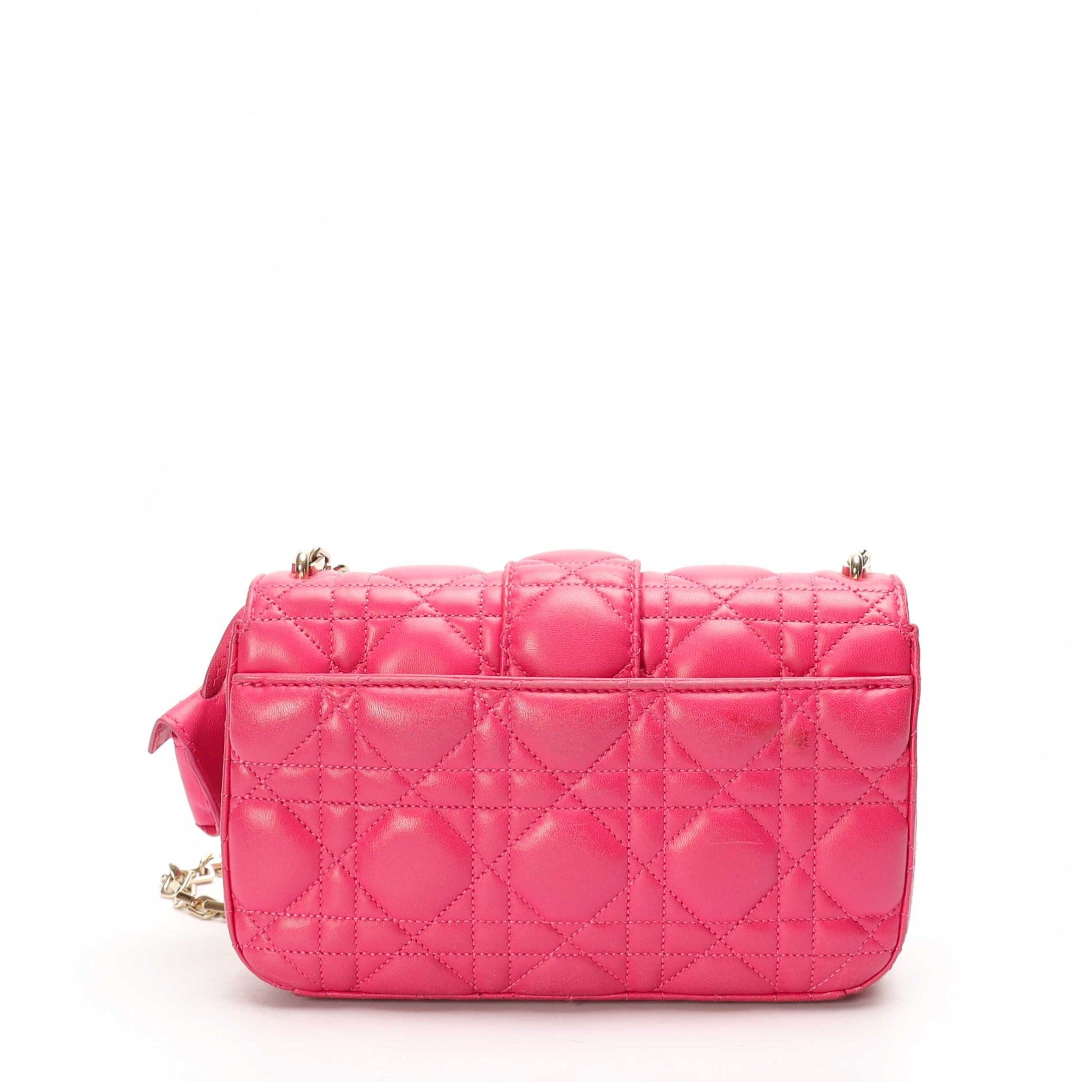 Dior Pink Cannage Miss Dior Flap Crossbody Bag