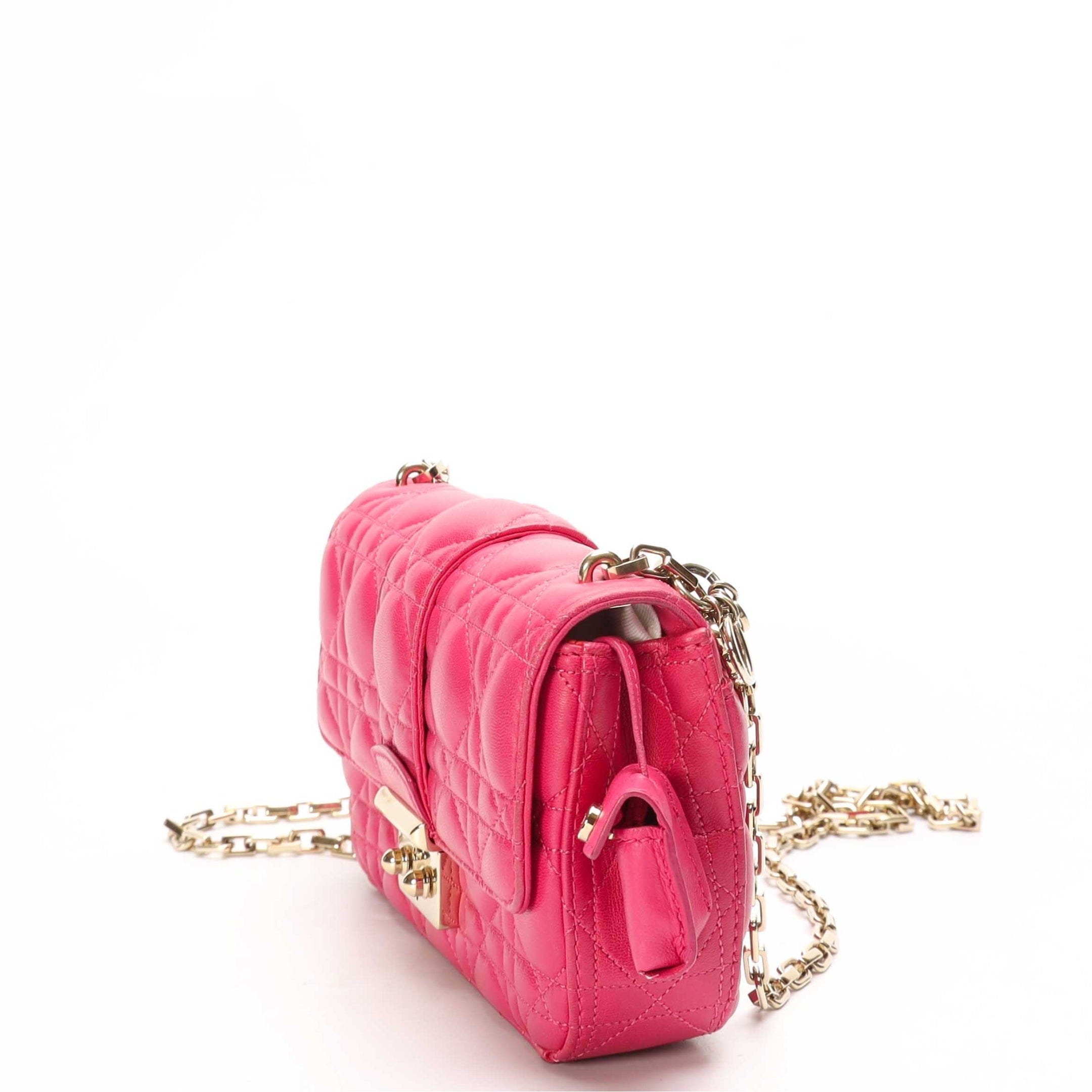 Dior Pink Cannage Miss Dior Flap Crossbody Bag