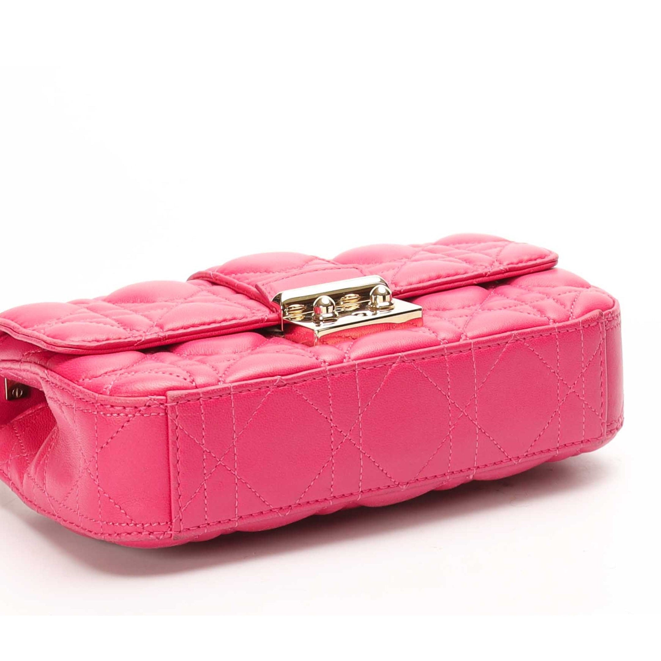 Dior Pink Cannage Miss Dior Flap Crossbody Bag