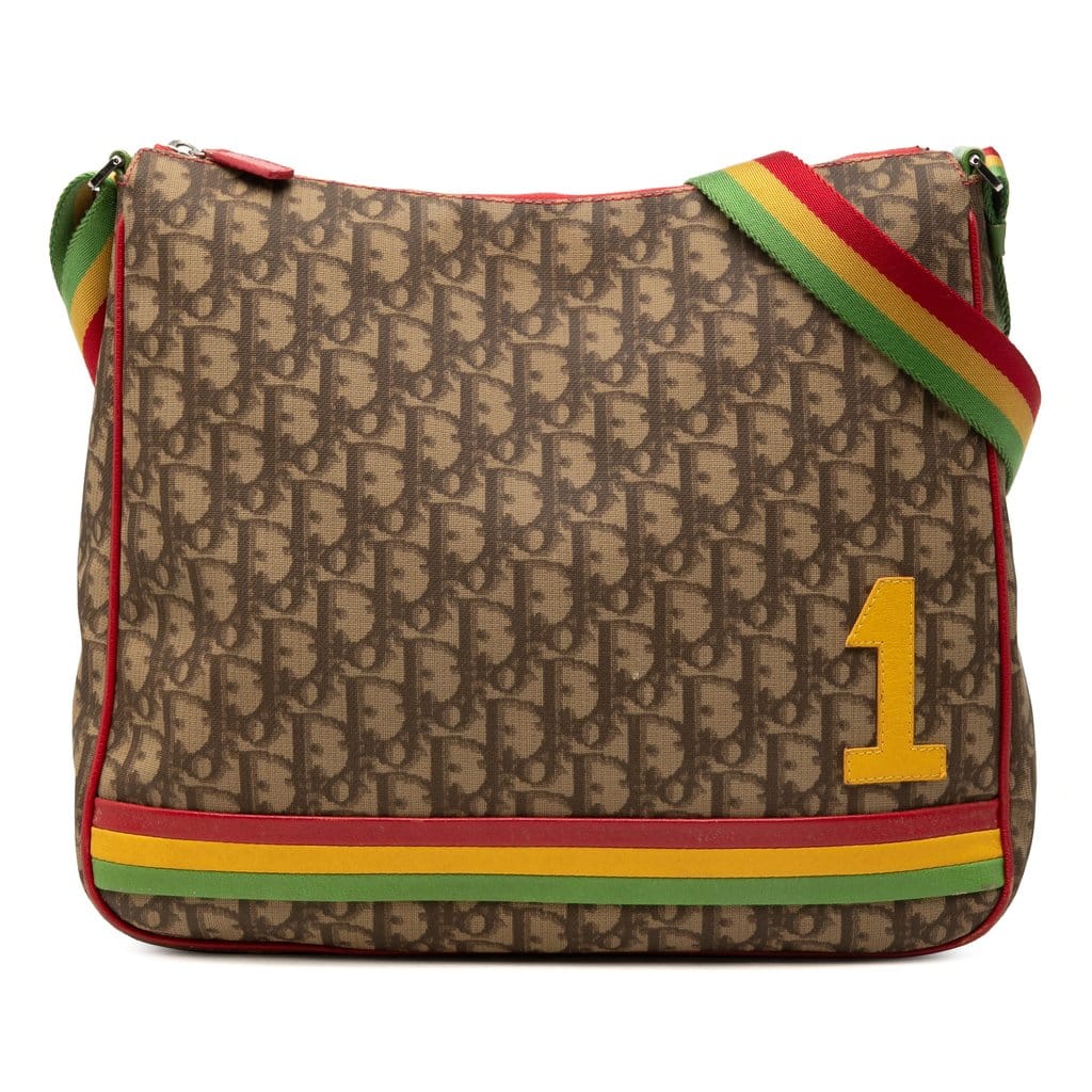 Dior Diorissimo Trotter Coated Canvas Rasta Crossbody