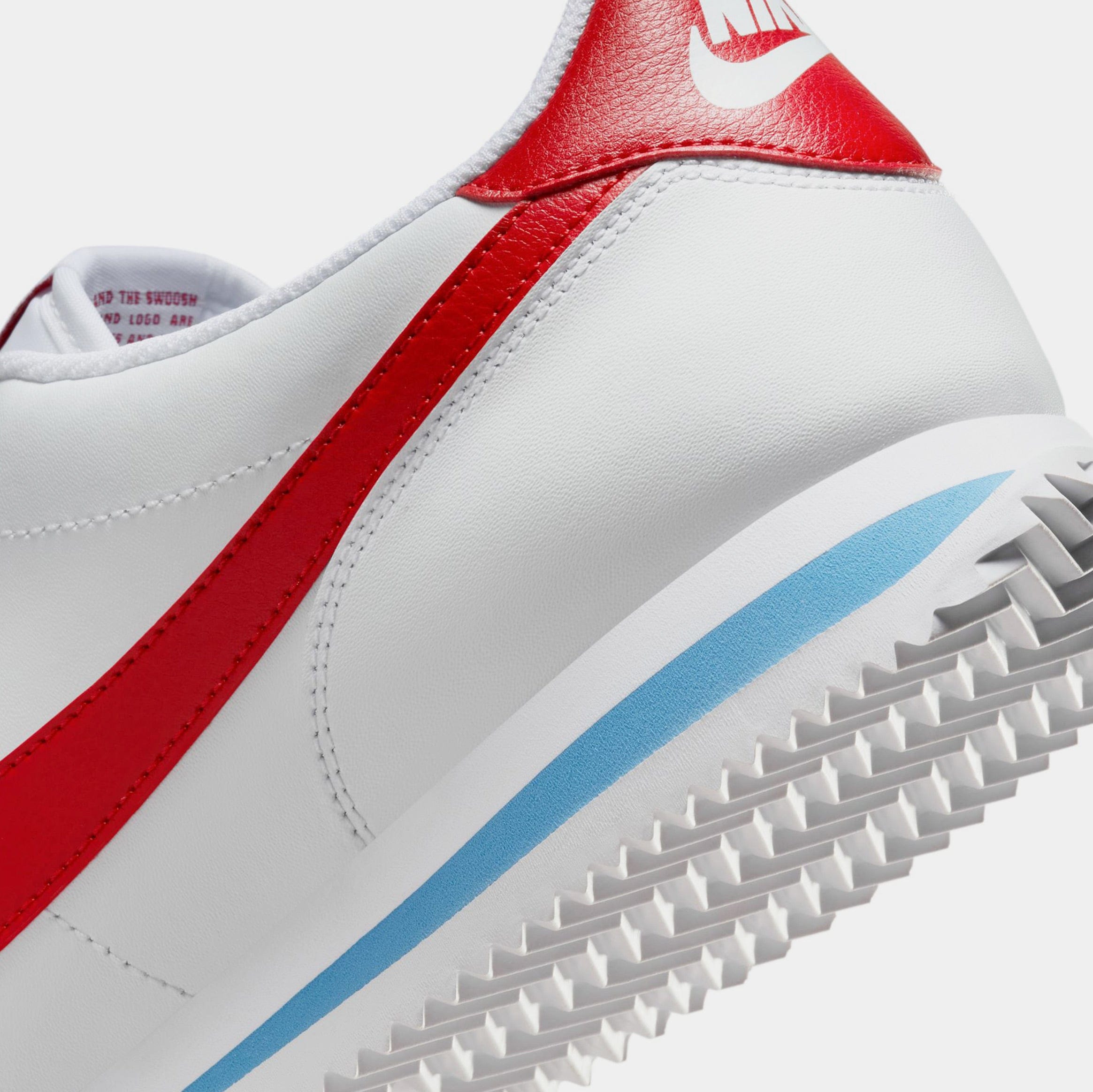 Nike Cortez Leather Mens Running Shoes (White/Varsity Blue/Varsity Red)