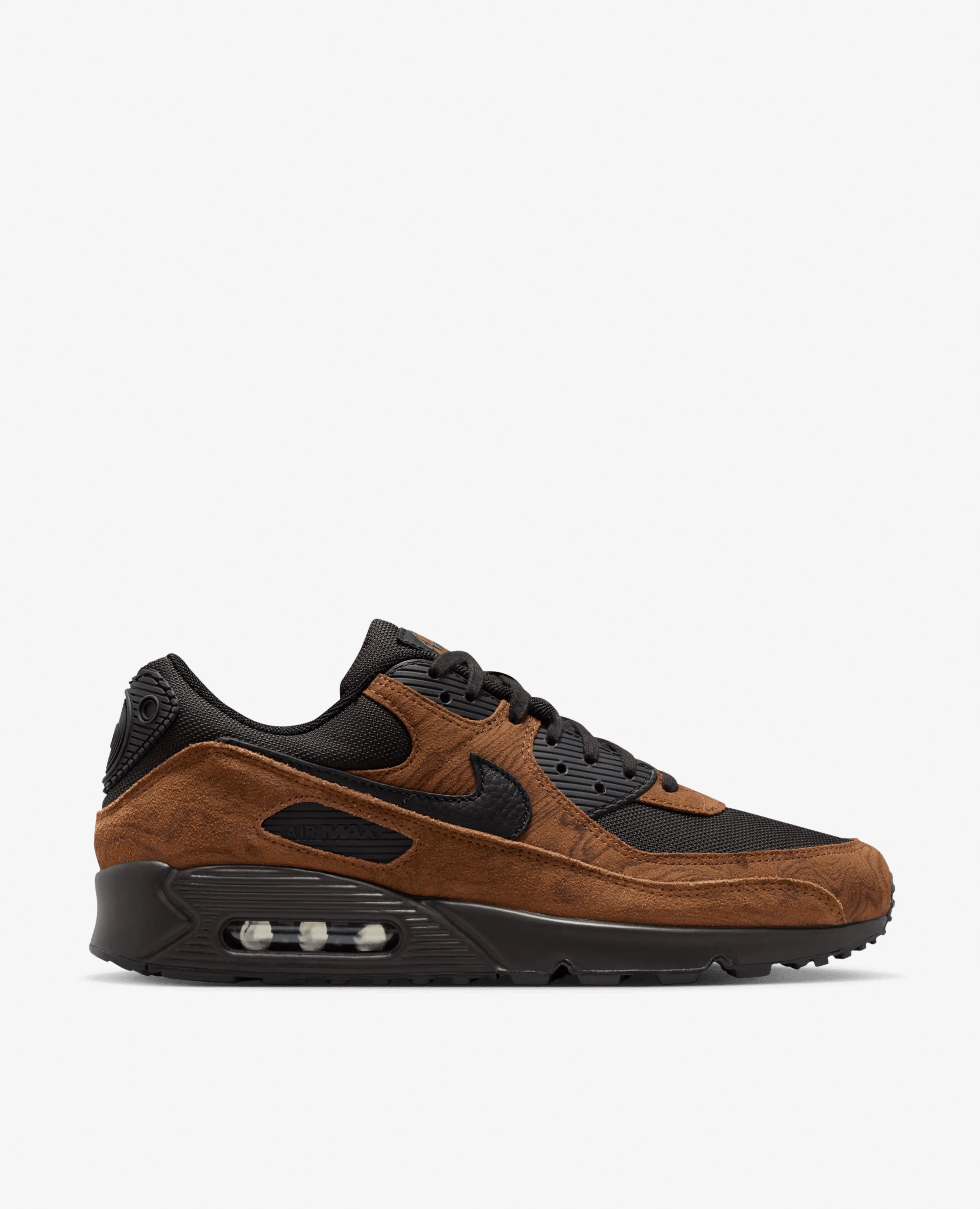 Nike Air Max 90 PRM (LT BRITISH TAN/BLACK - VELVET BROWN)