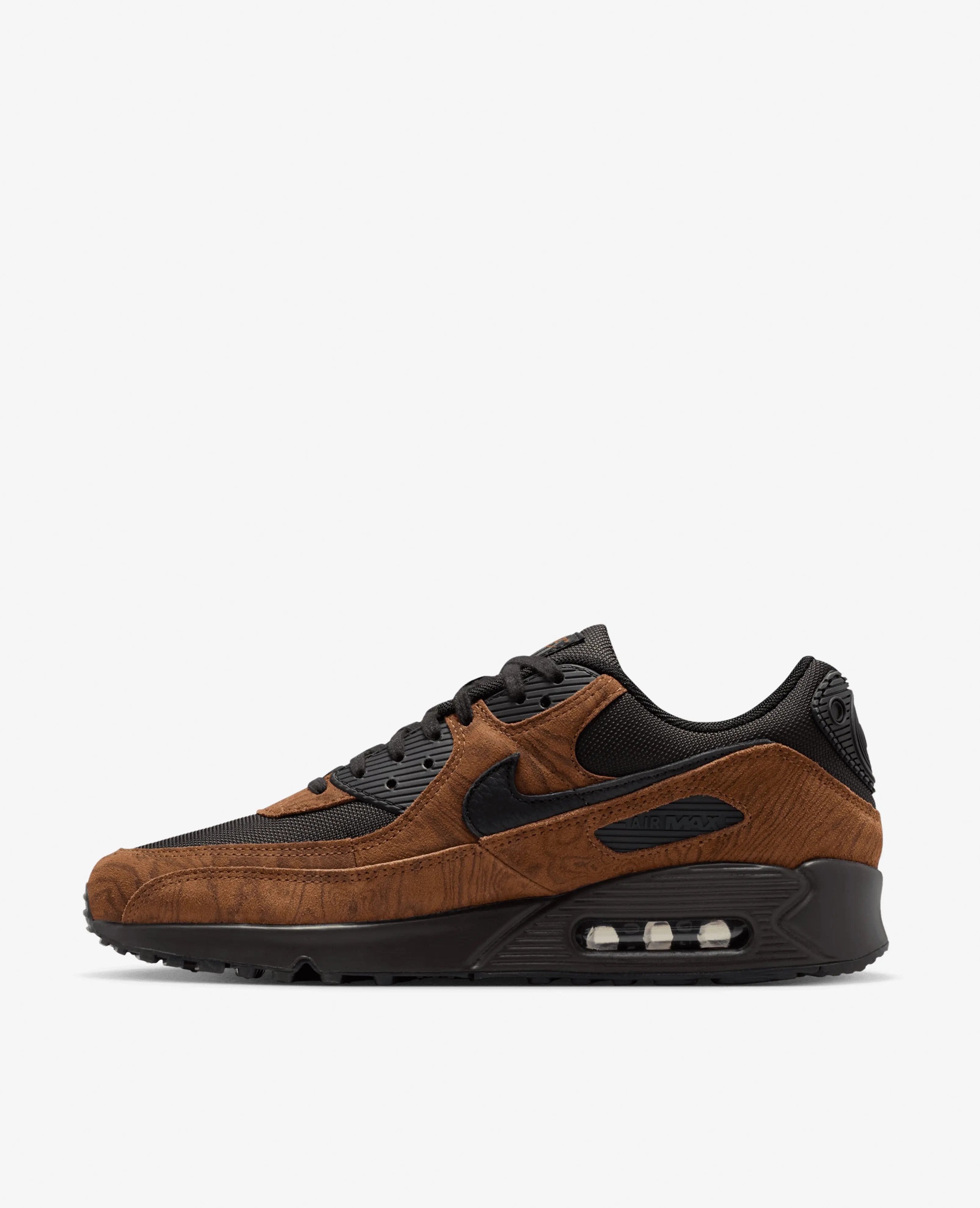 Nike Air Max 90 PRM (LT BRITISH TAN/BLACK - VELVET BROWN)