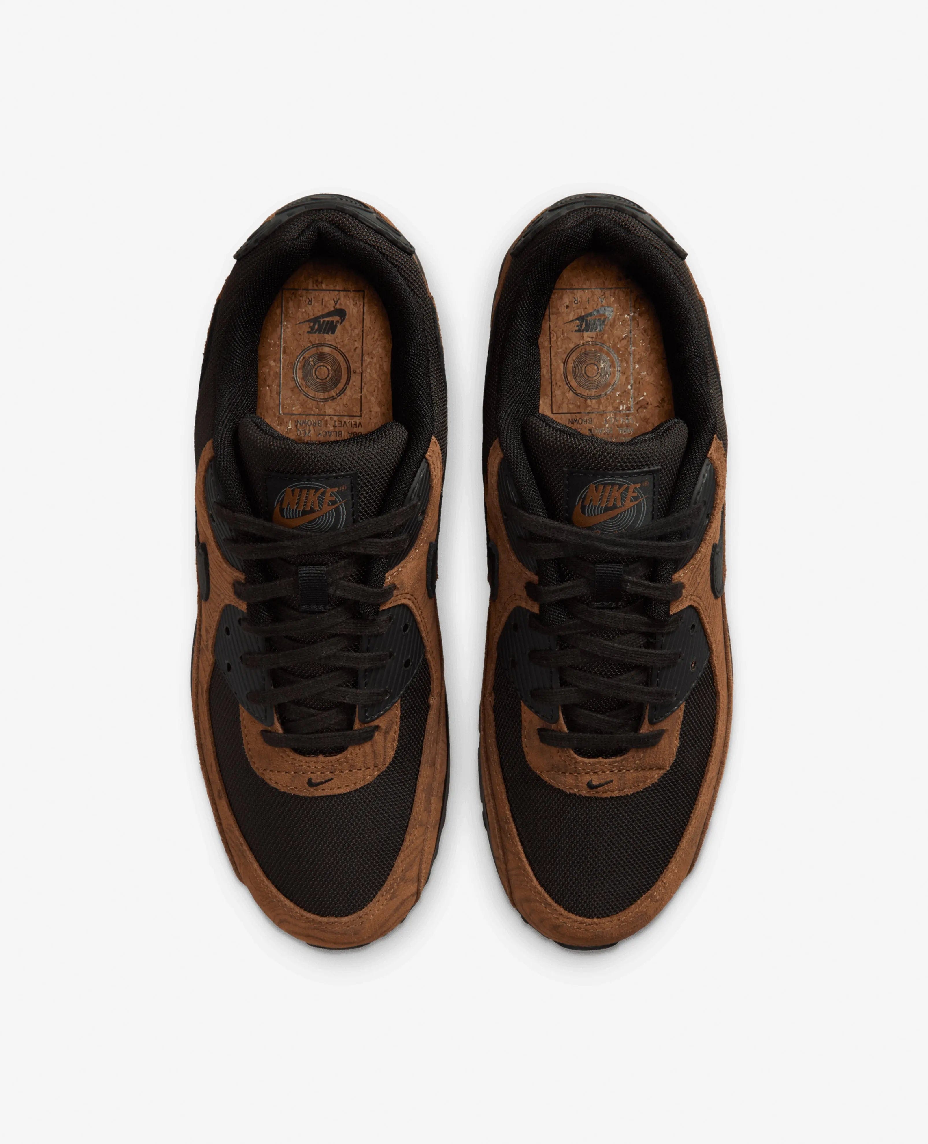 Nike Air Max 90 PRM (LT BRITISH TAN/BLACK - VELVET BROWN)