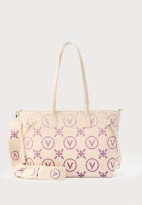 Valentino Samba Re Print Handbag Ecru/Rosa