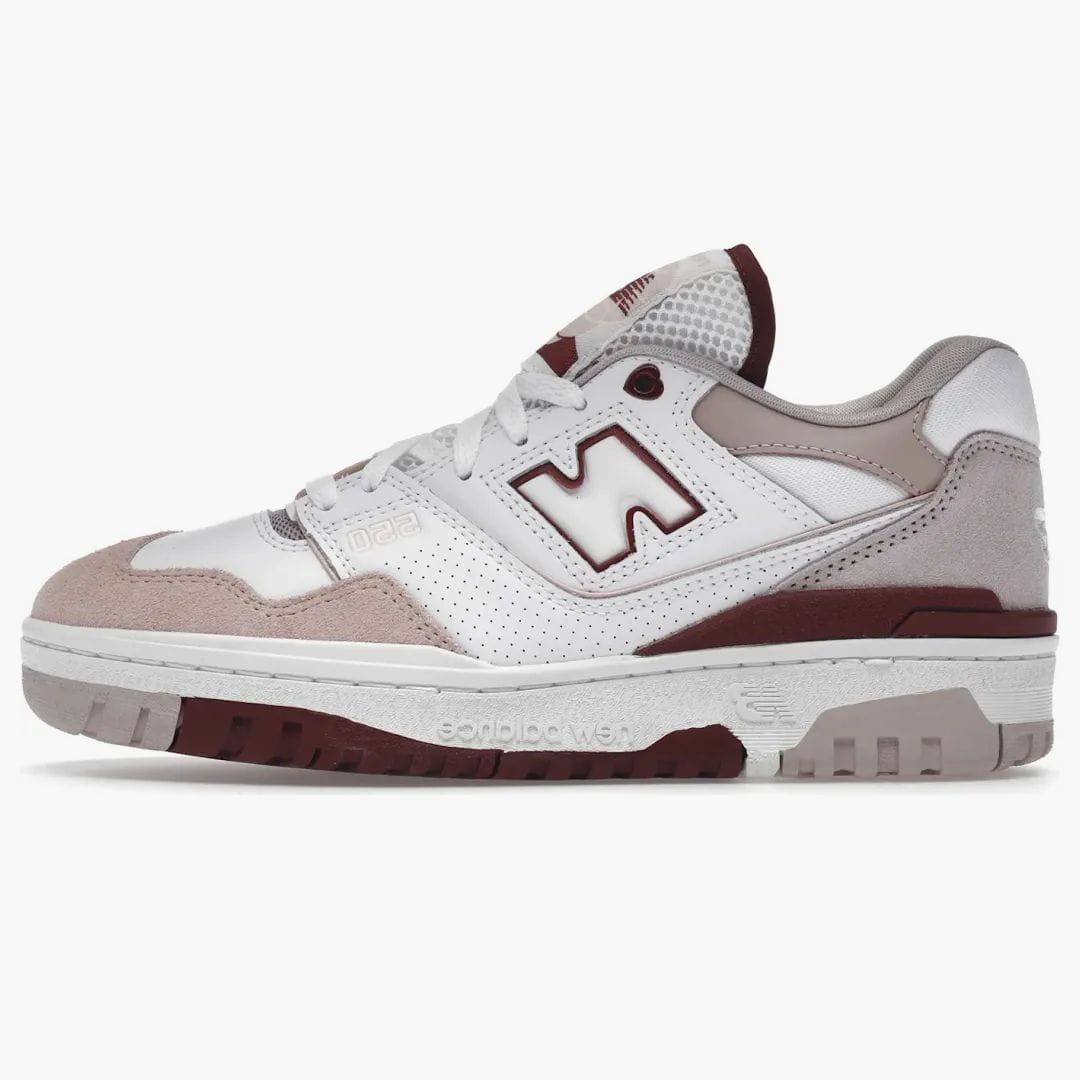 New Balance 550 White Scarlet (women's)