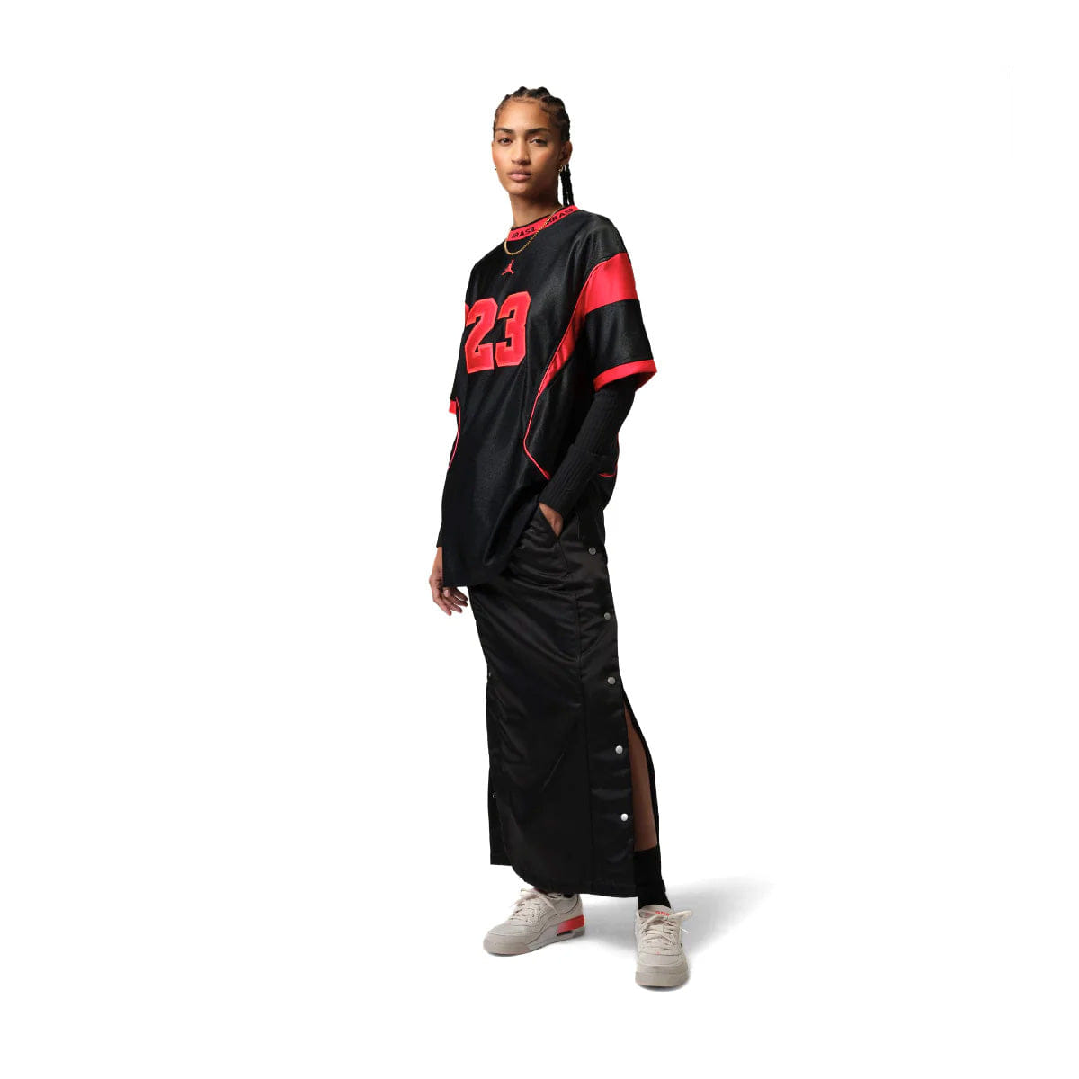 Air Jordan Wmns Brasil P6 Jersey Dress BLACK/UNIVERSITY RED