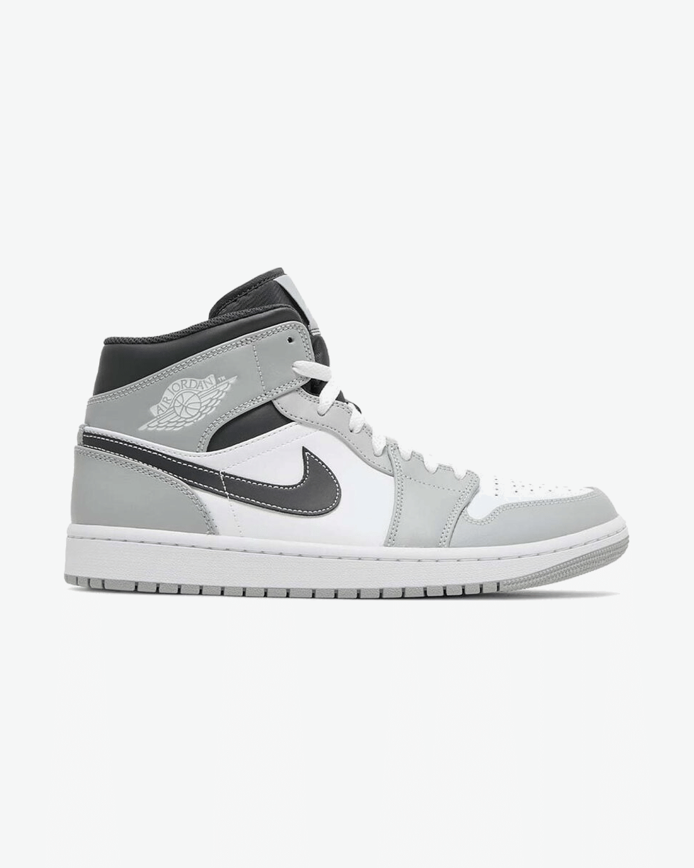 NIKE AIR JORDAN1 MID LIGHT SMOKE GREY ANTHRACITE