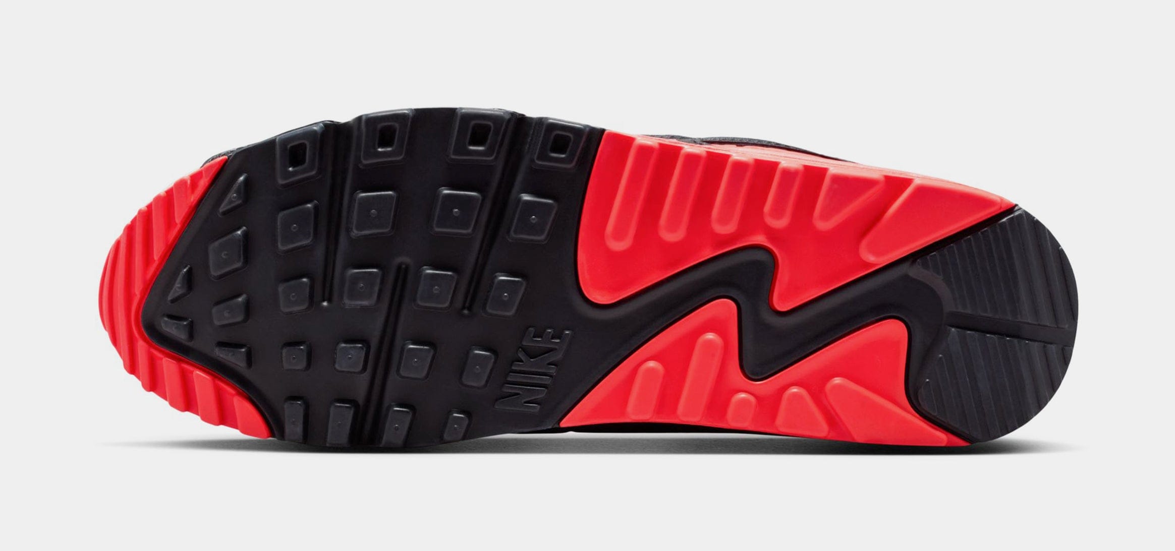 Nike Air Max 90 Infrared Mens Running Shoes (White/Particle Grey/Light Smoke Grey/Black)
