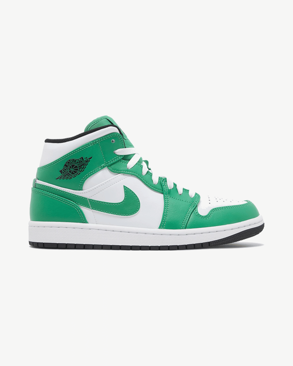 NIKE AIR JORDAN1 MID WHITE LUCKY GREEN