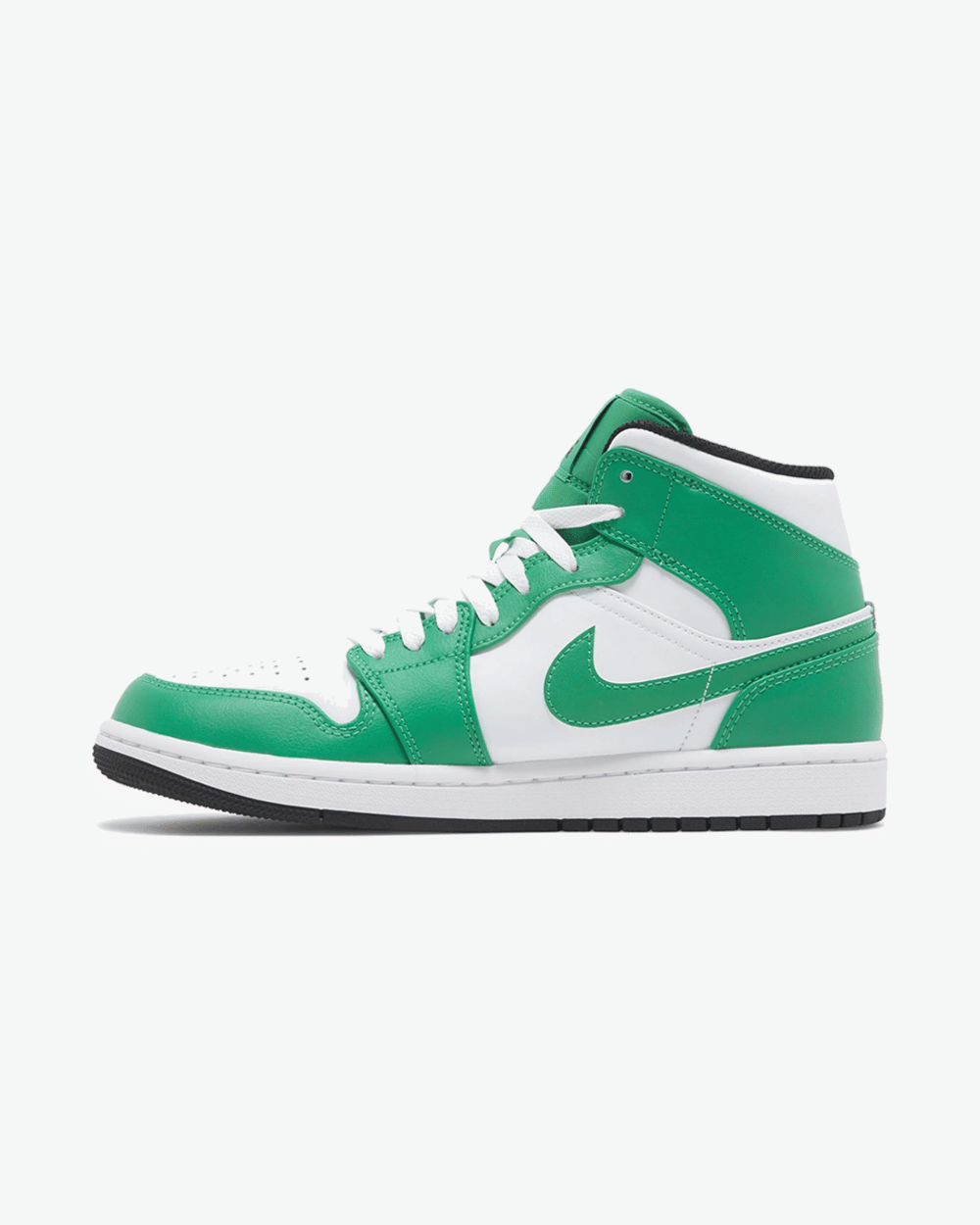 NIKE AIR JORDAN1 MID WHITE LUCKY GREEN