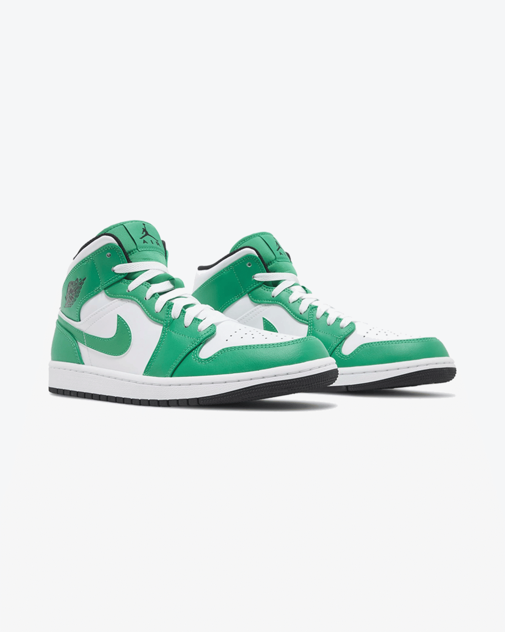 NIKE AIR JORDAN1 MID WHITE LUCKY GREEN