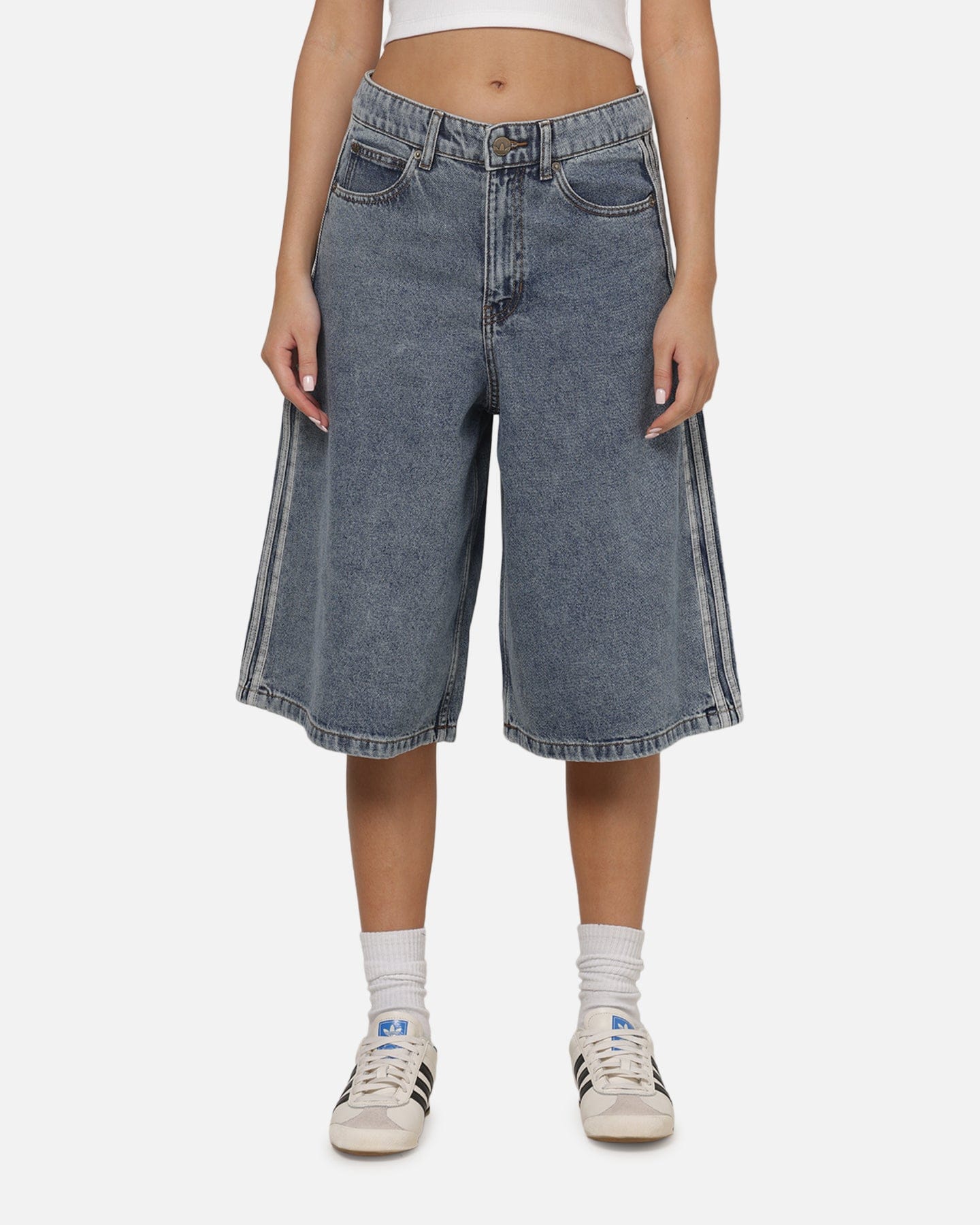 adidas Women's Jorts Worn Blue