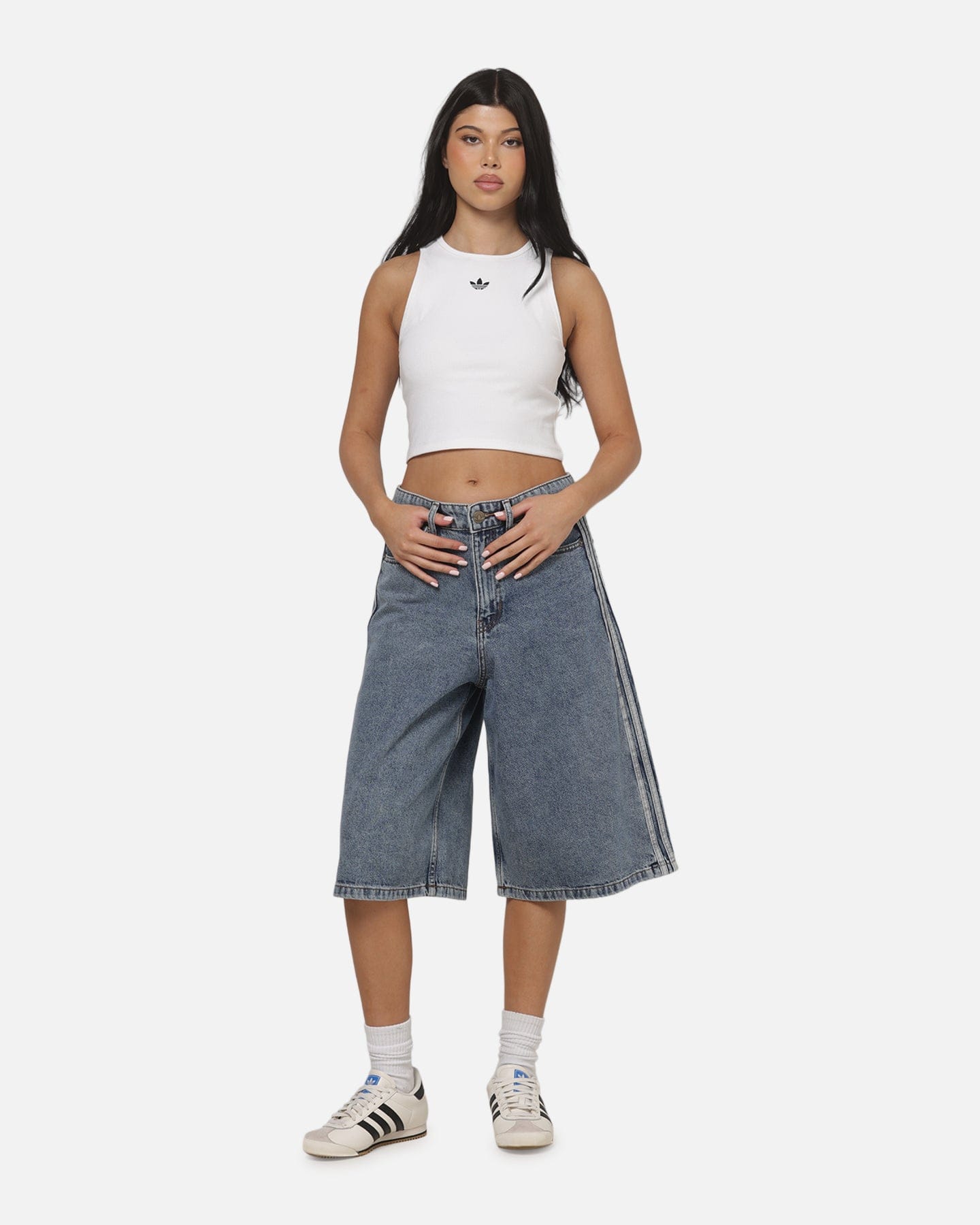 adidas Women's Jorts Worn Blue