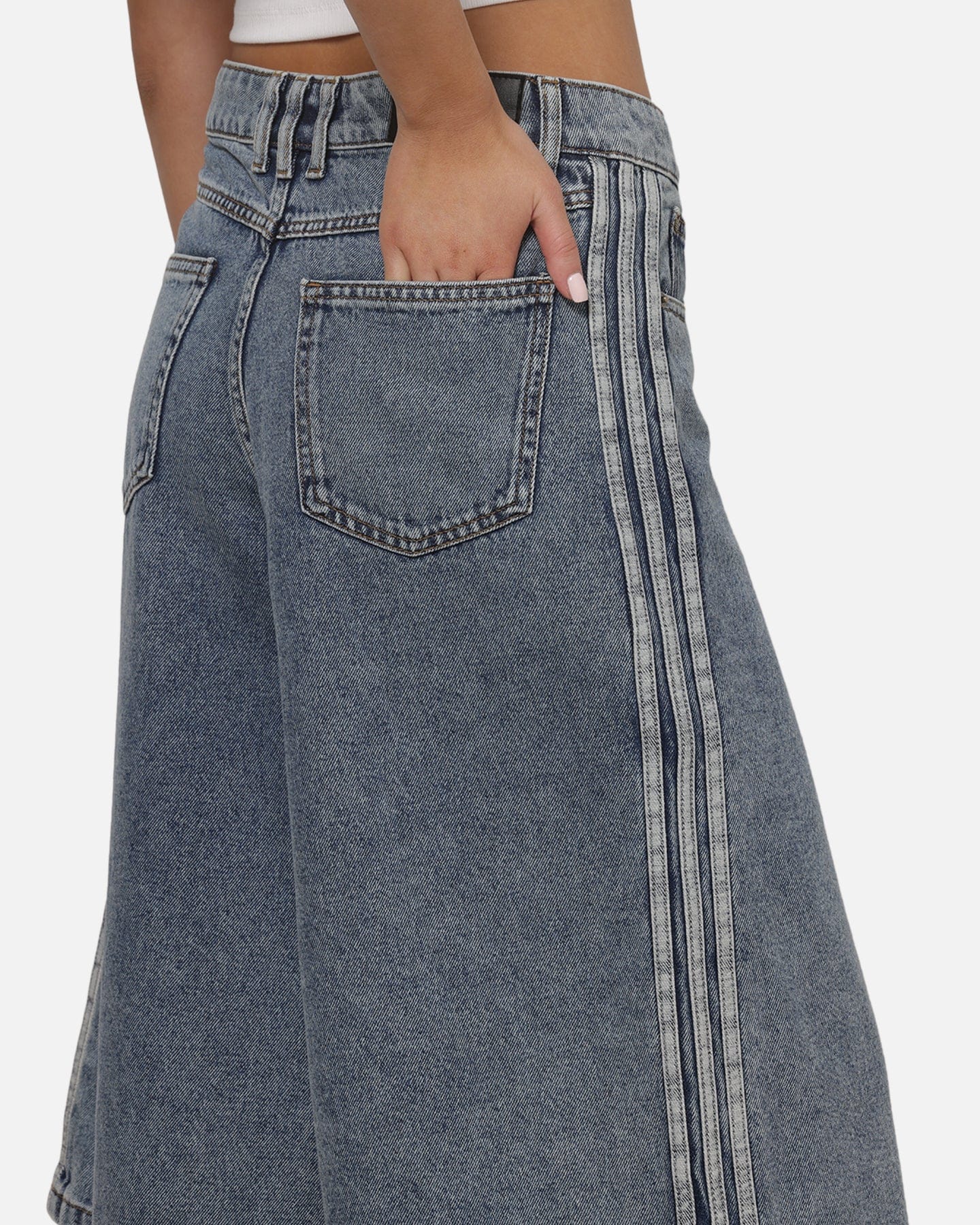 adidas Women's Jorts Worn Blue