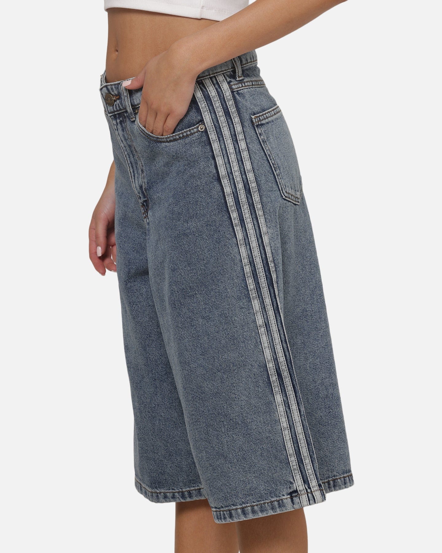 adidas Women's Jorts Worn Blue