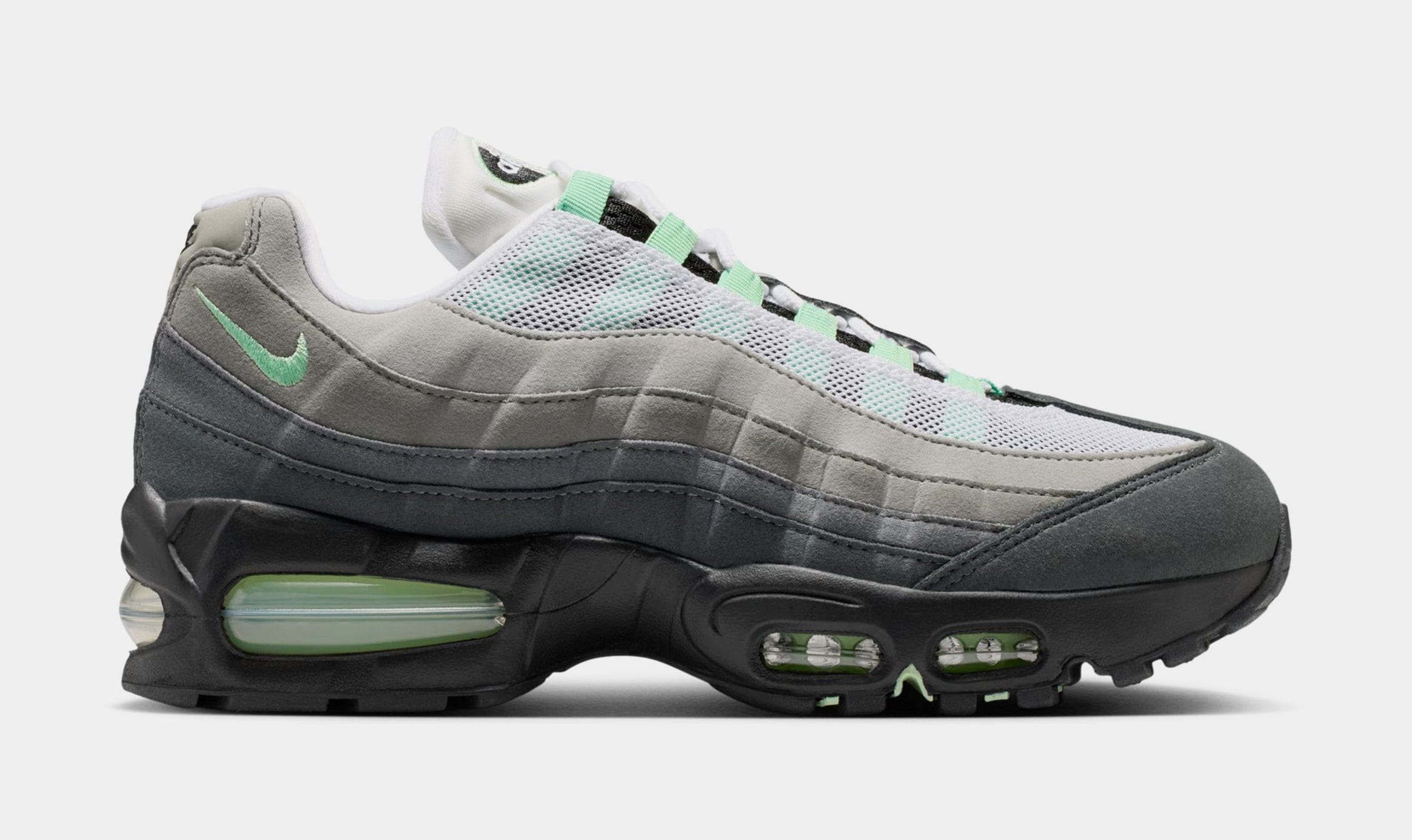 Nike Air Max 95 Big Bubble Fresh Mint Womens Running Shoes (Black/Fresh Mint/White/Medium Grey)