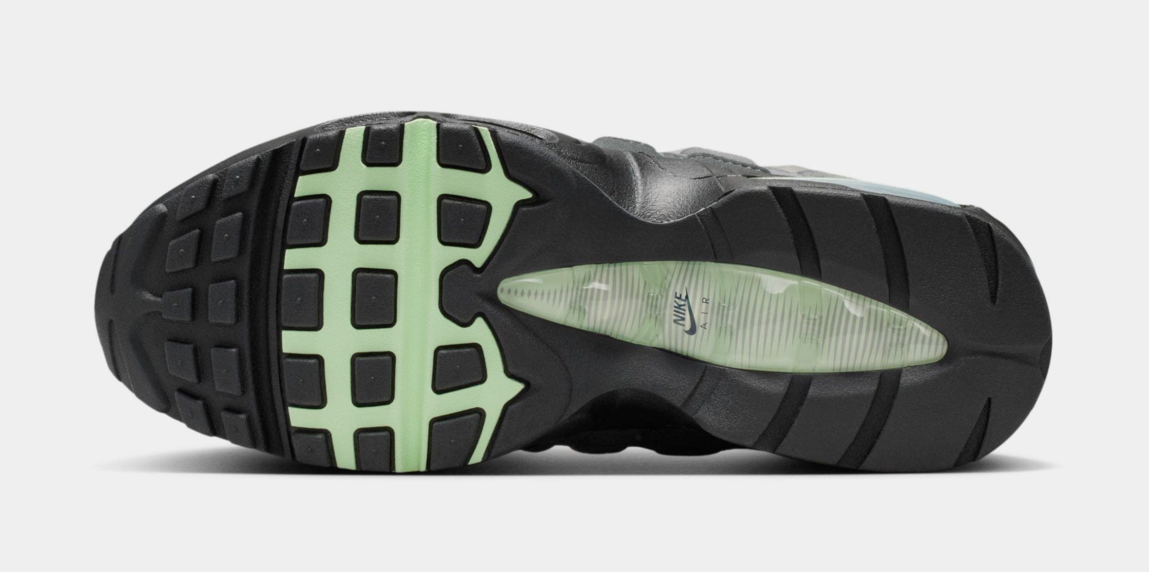 Nike Air Max 95 Big Bubble Fresh Mint Womens Running Shoes (Black/Fresh Mint/White/Medium Grey)