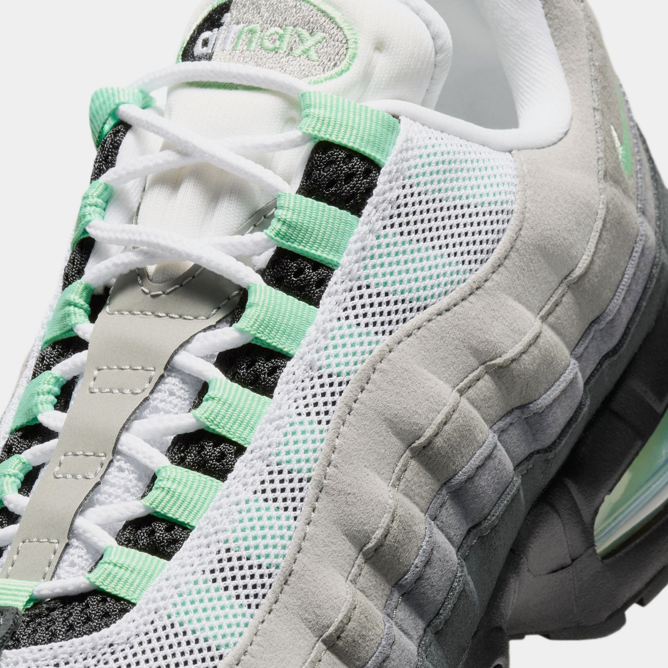 Nike Air Max 95 Big Bubble Fresh Mint Womens Running Shoes (Black/Fresh Mint/White/Medium Grey)