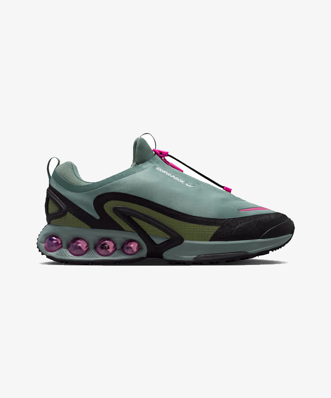 NIKE | AIR MAX DN ROAM { CLAY GREEN/SKY J LIGHT OLIVE/BLACK/FIRE PINK