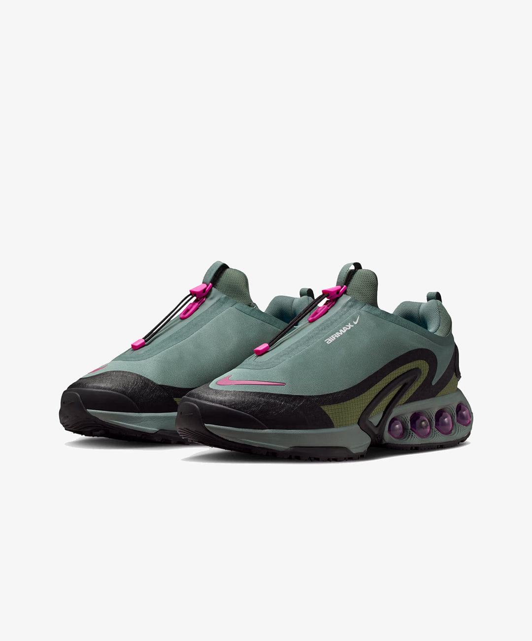 NIKE | AIR MAX DN ROAM { CLAY GREEN/SKY J LIGHT OLIVE/BLACK/FIRE PINK