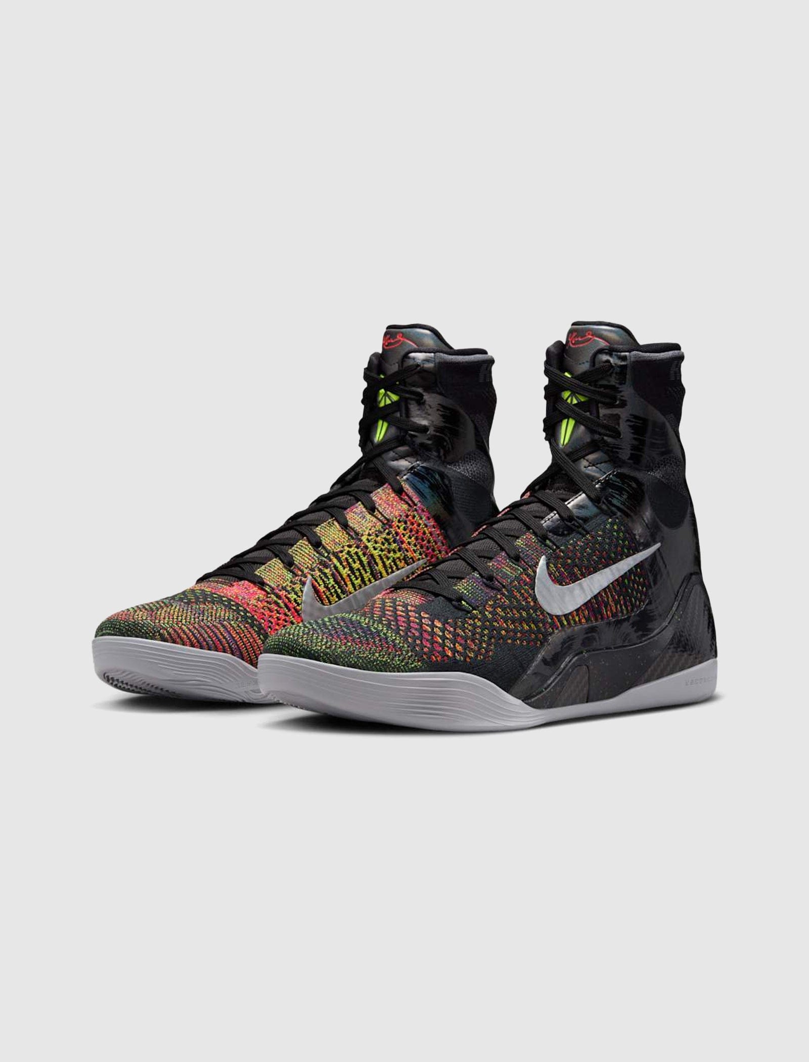 Nike KOBE IX ELITE HIGH PROTRO BLACK/METALLIC SILVER - BRIGHT CRIMSON
