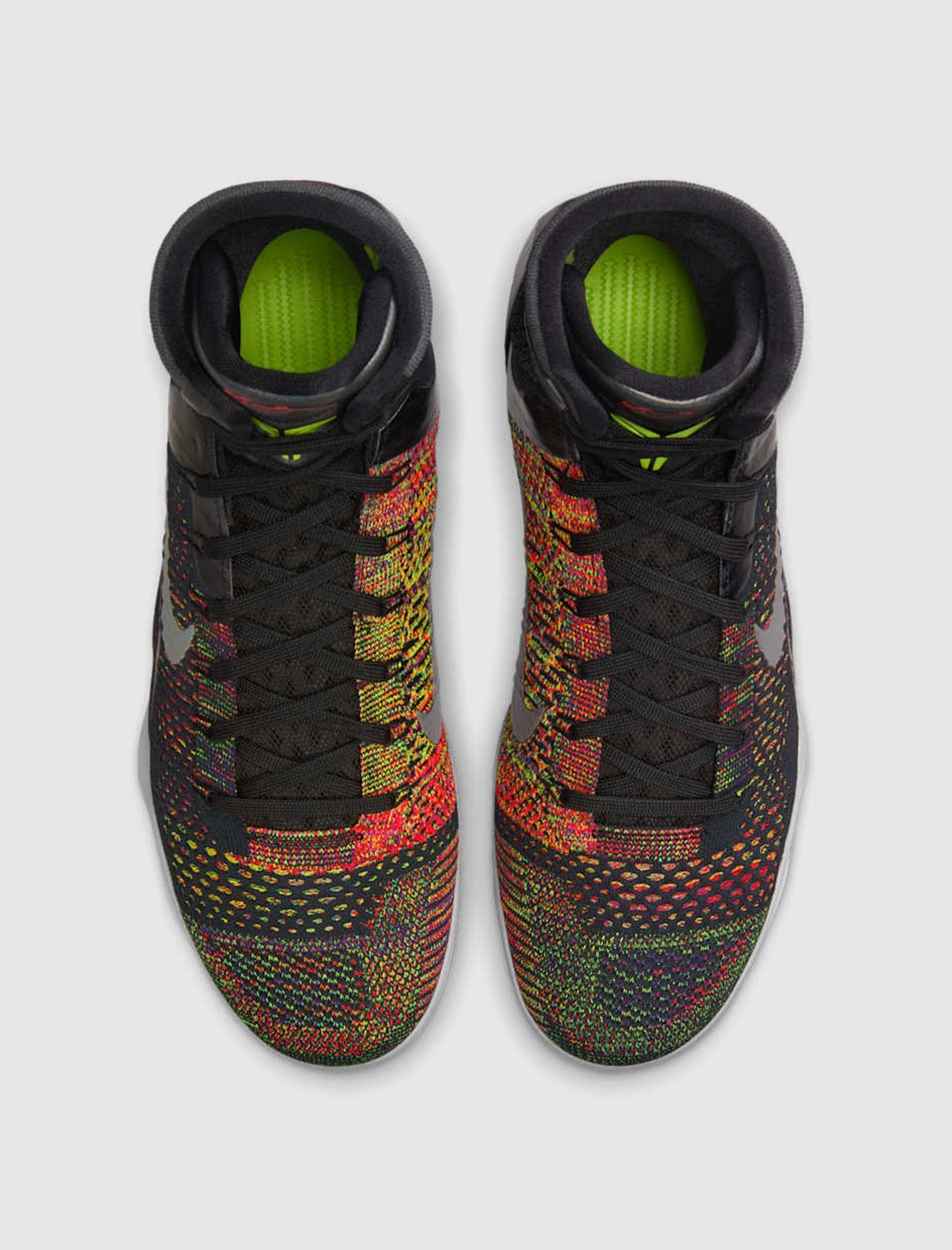 Nike KOBE IX ELITE HIGH PROTRO BLACK/METALLIC SILVER - BRIGHT CRIMSON