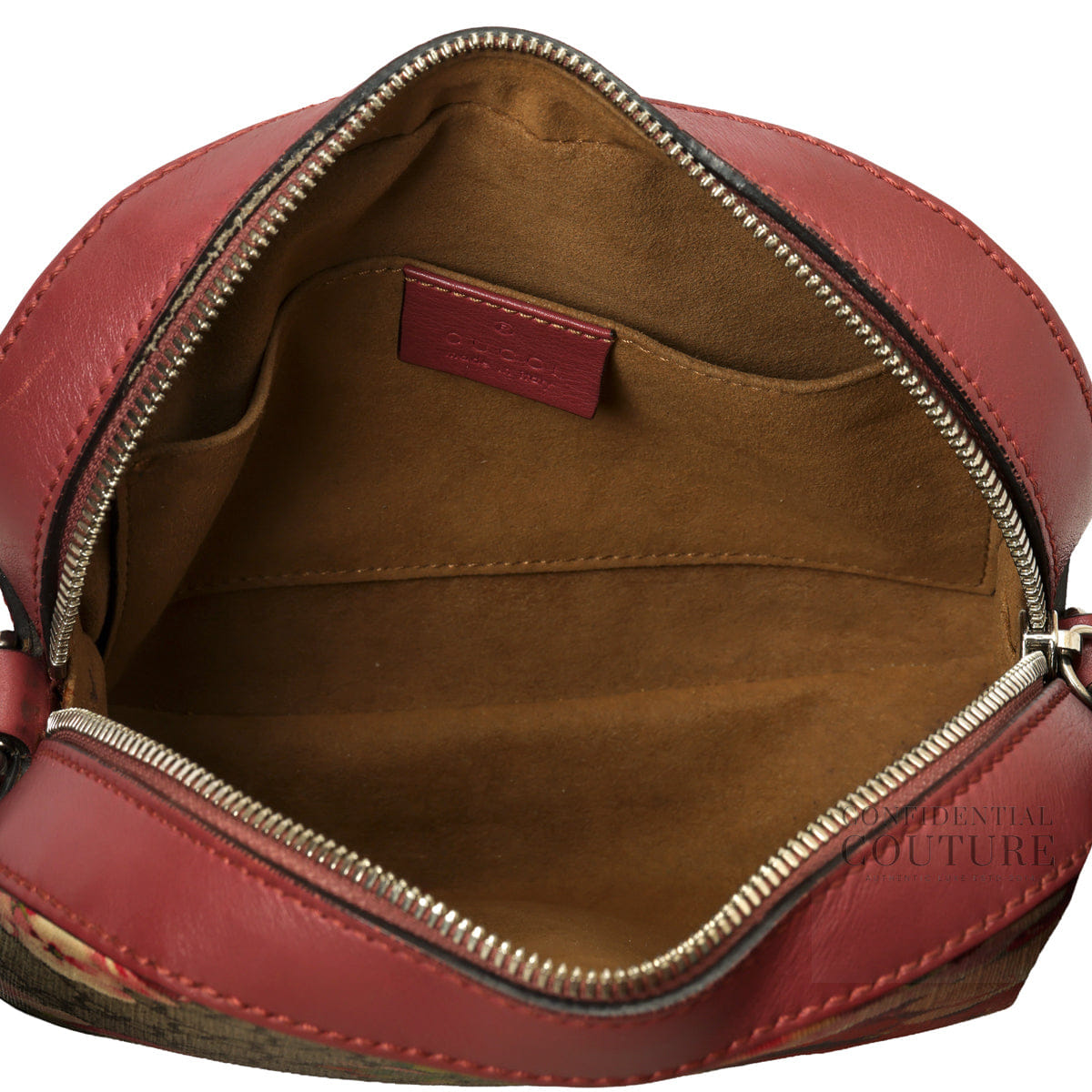 Gucci Old Rose Leather Blooms Coated Canvas Mini Crossbody Bag